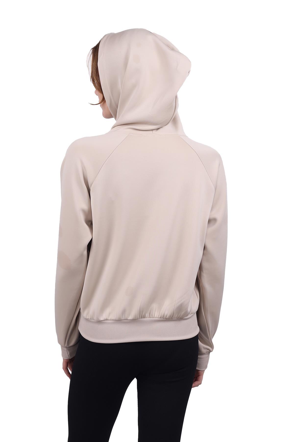 Yarım Fermuar Detay Sweat 9162M Taş - 6