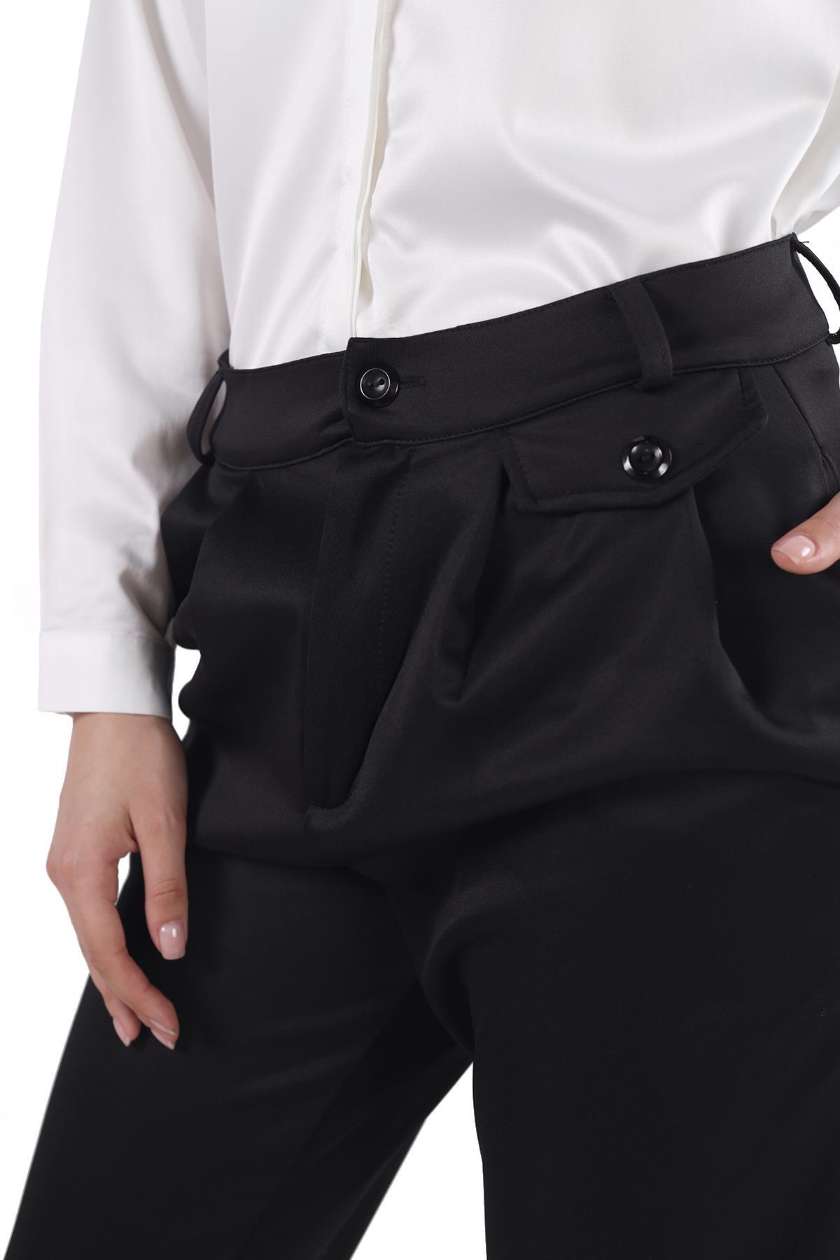 9165M Cep Detay Dalgıç Pantolon Siyah - RAYS