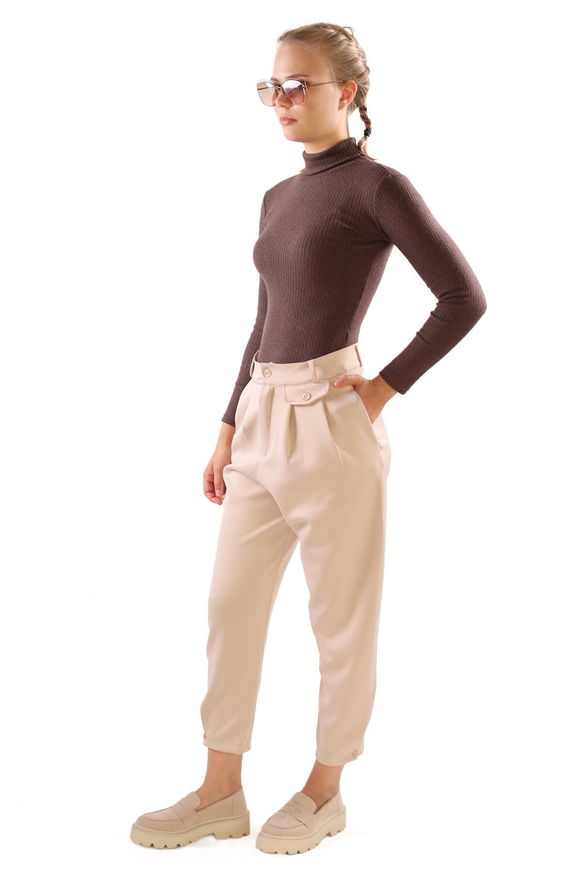 Taş Cep Detay Dalgıç Pantolon 9165M - 2