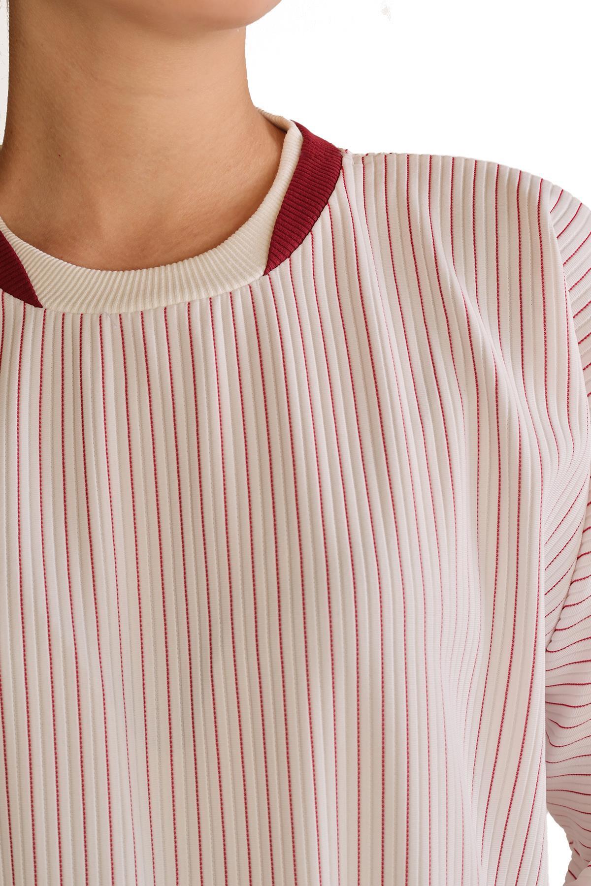 Kırmızı Bisiklet Yaka Sweat 9166M - 4