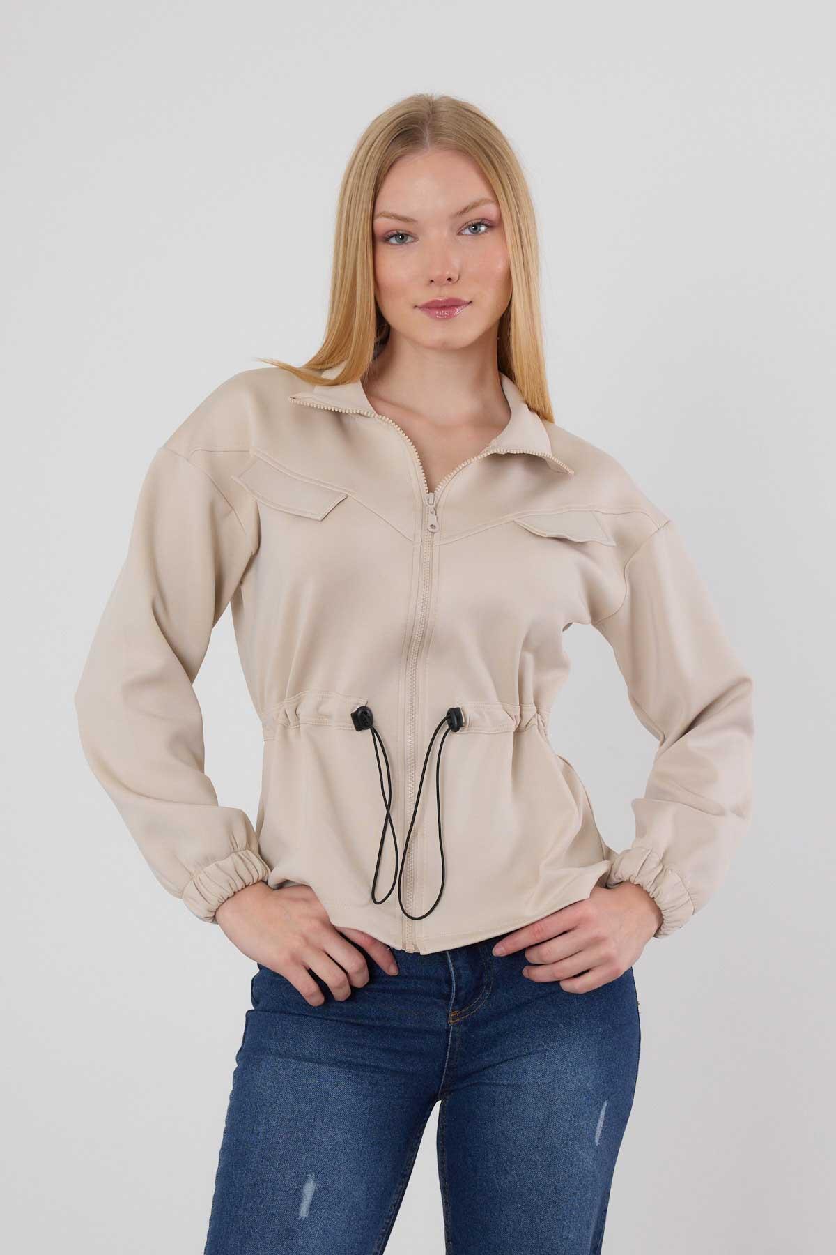 Taş Bel Lastik Fermuarlı Sweat 9167M - 7