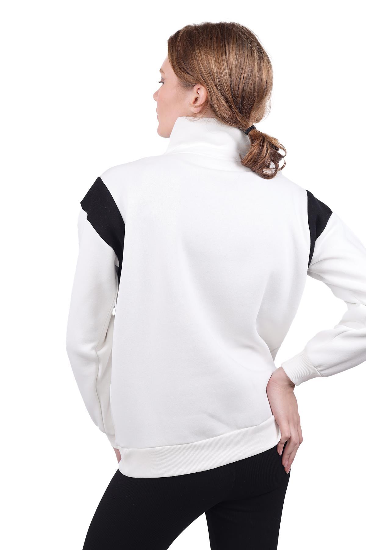 Ekru Yazı Detay Sweat 9168M - 6