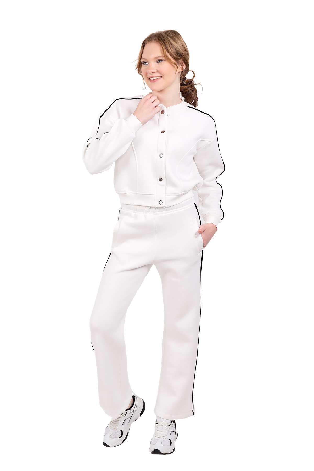 Ekru Arka Baskı Detay Eşofman Takımı 9170M - 7