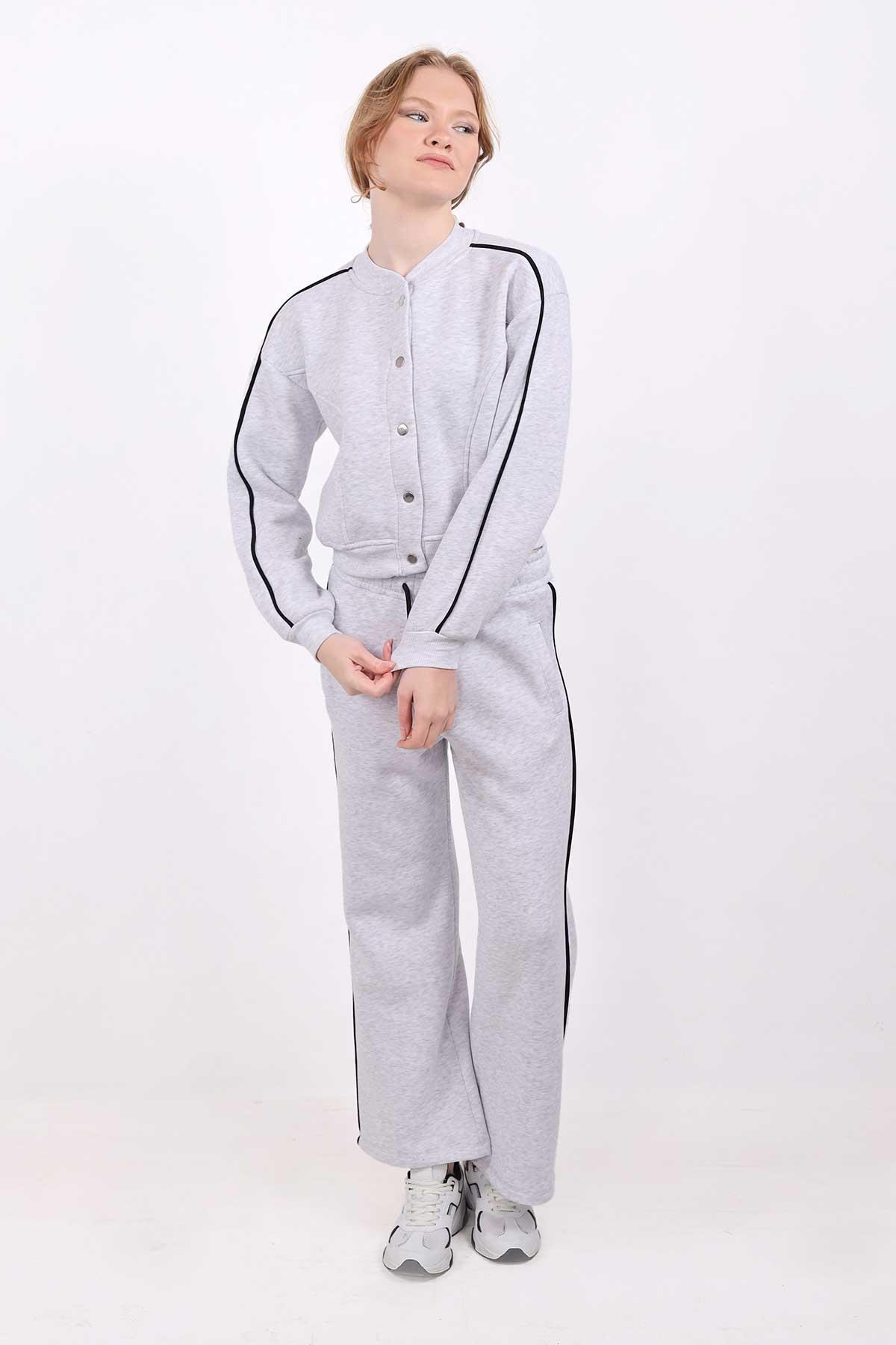 Gri Arka Baskı Detay Eşofman Takımı 9170M - 3