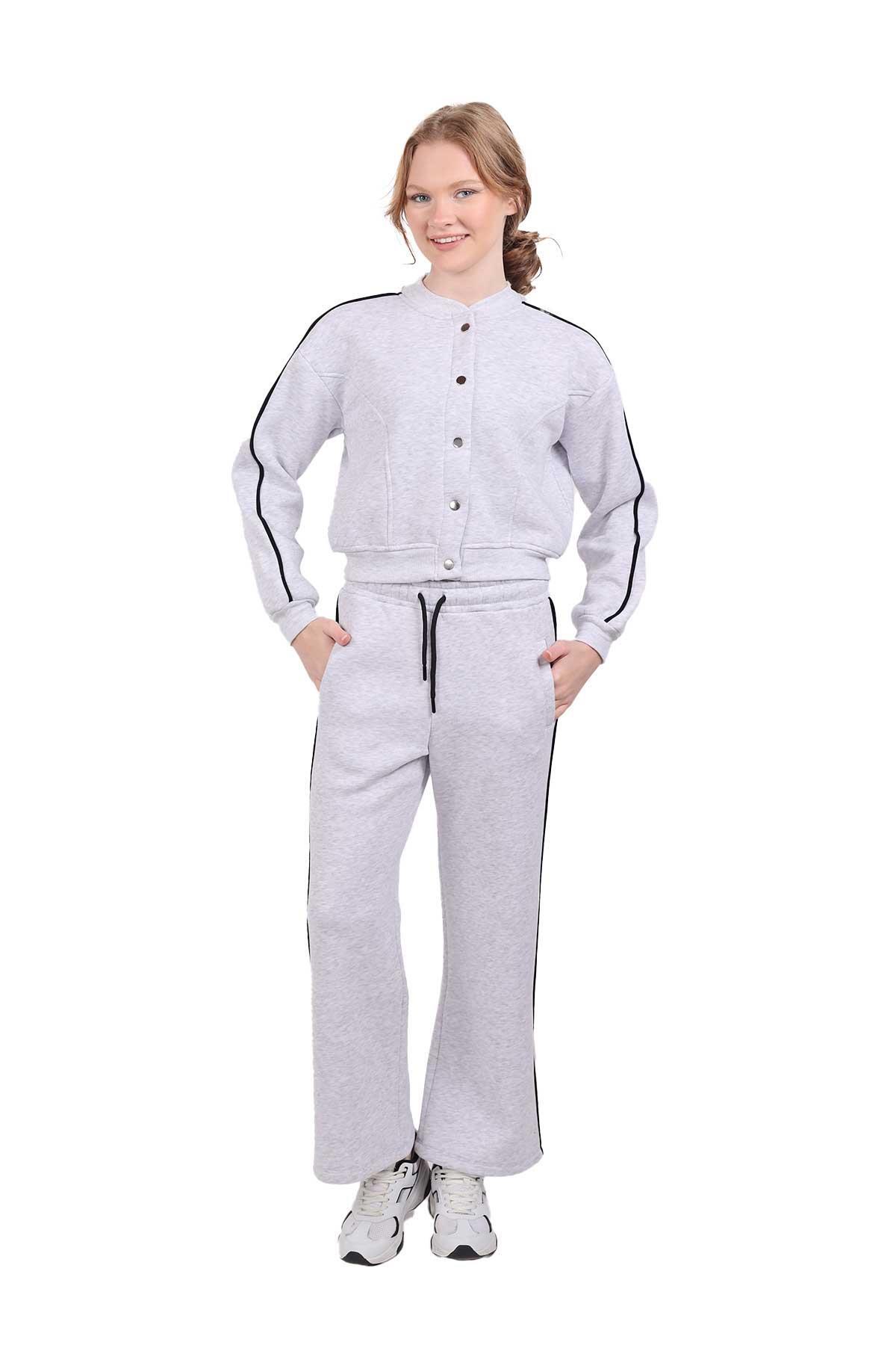 Gri Arka Baskı Detay Eşofman Takımı 9170M 