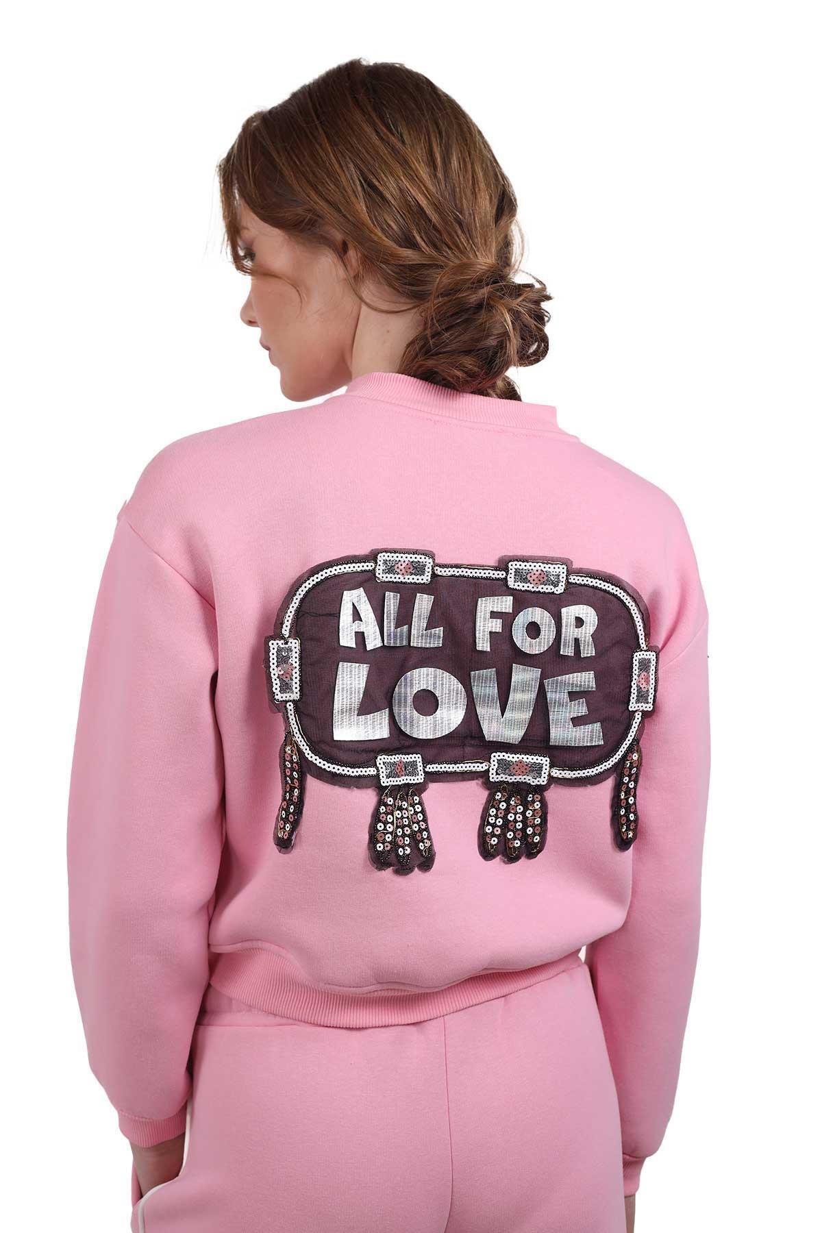 Pembe Arka Baskı Detay Eşofman Takımı 9170M - 7