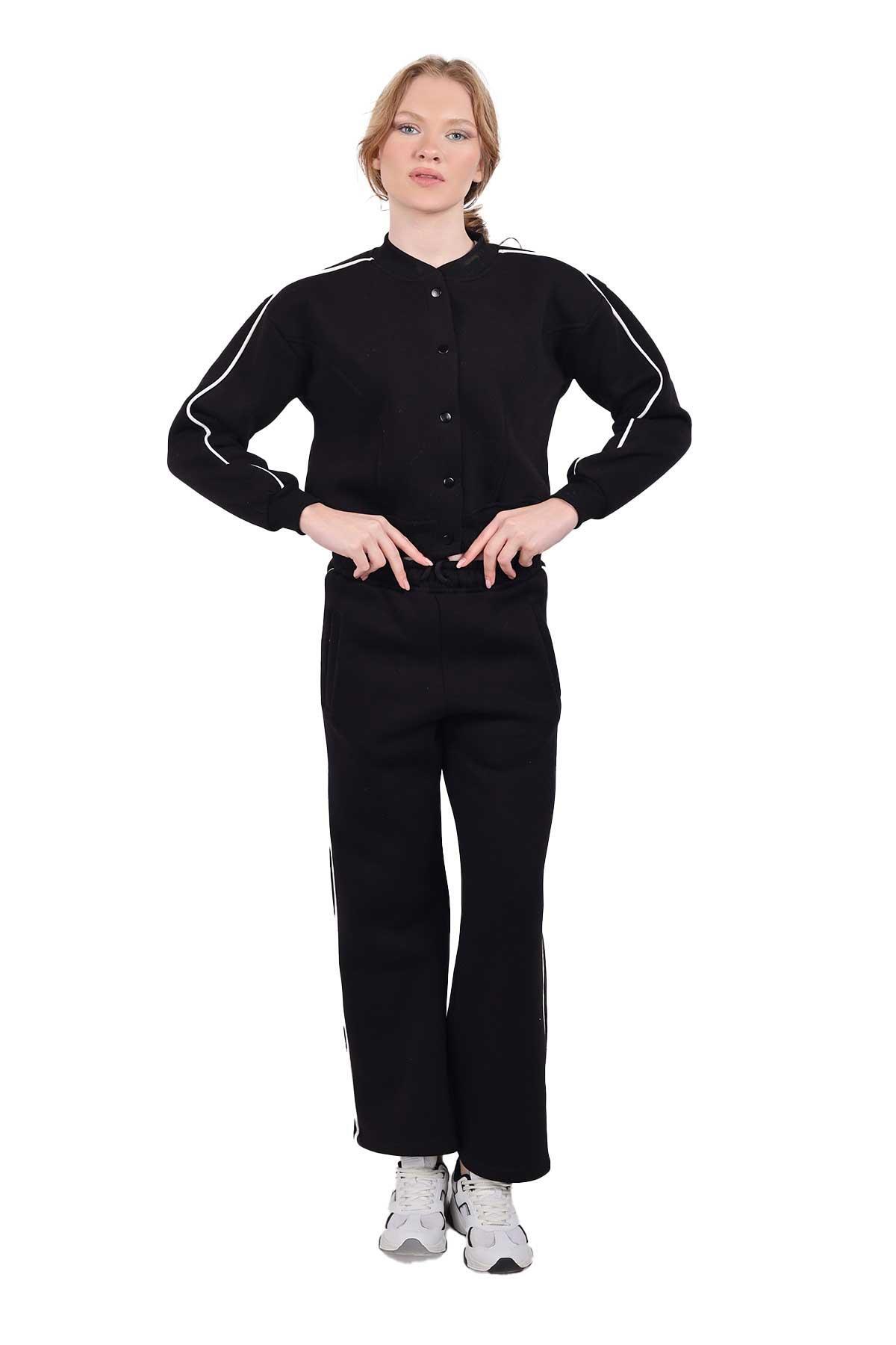 Siyah Arka Baskı Detay Eşofman Takımı 9170M - 7