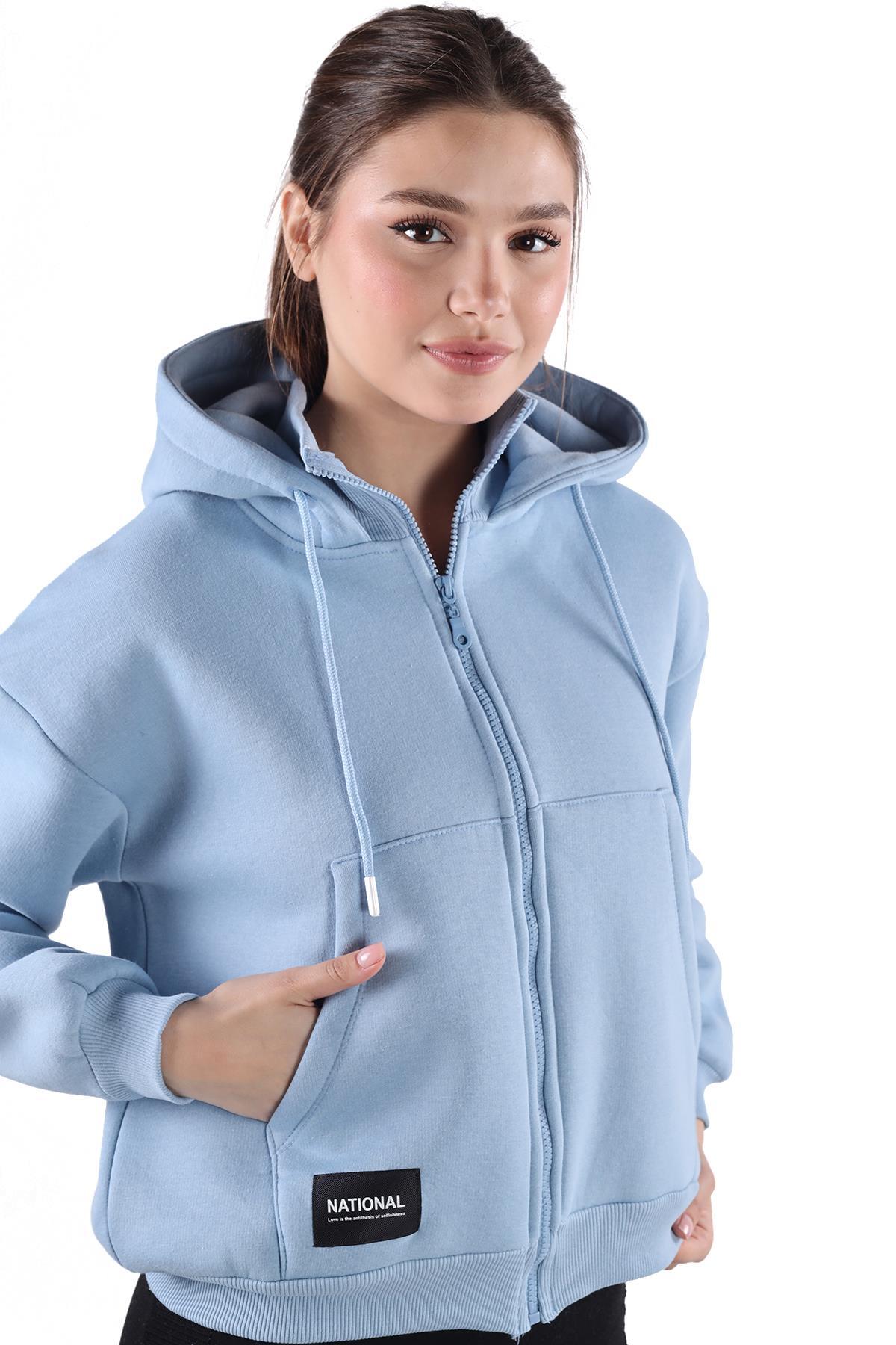 Mavi Fermuar Detay Sweat 9171M - 6