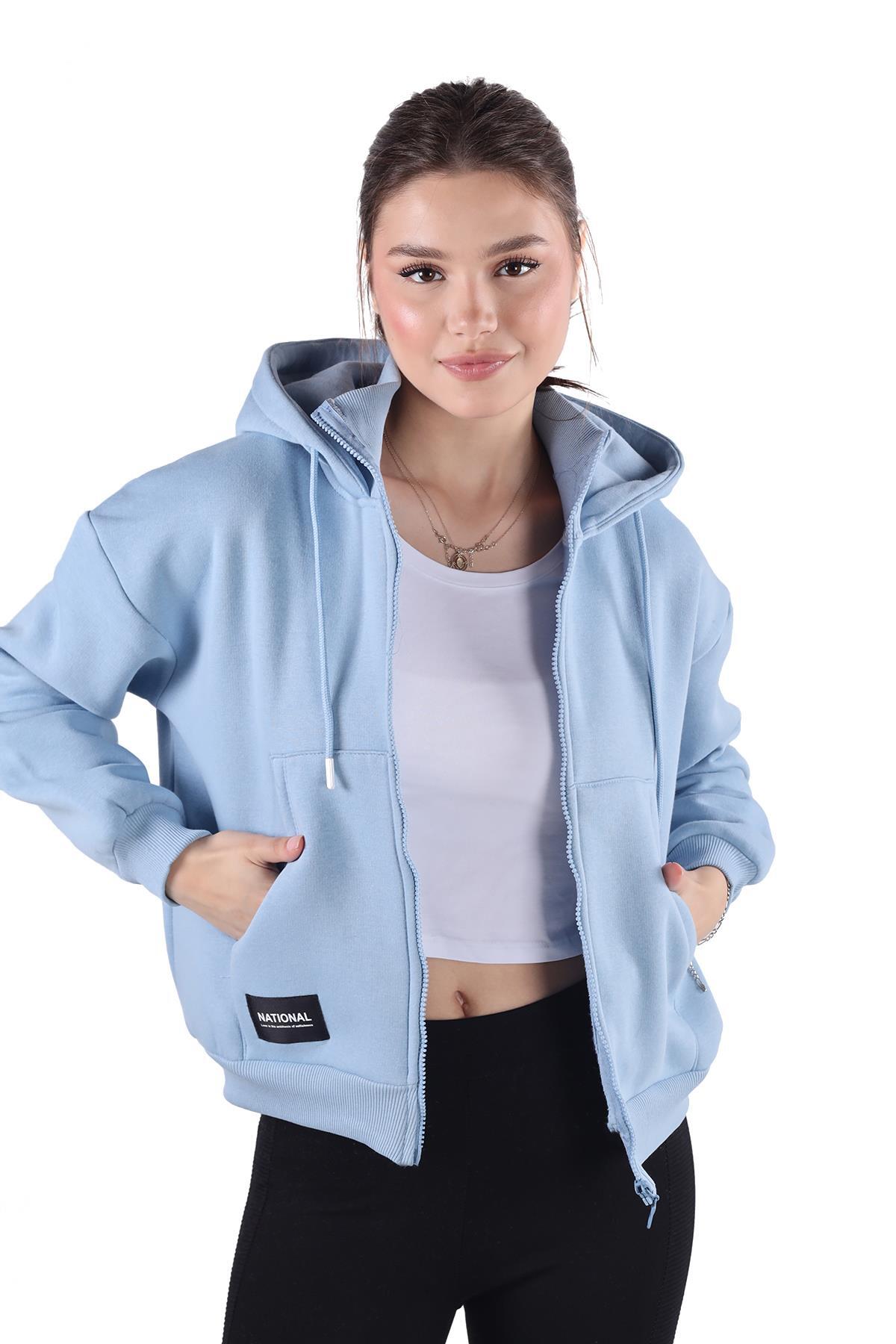 Mavi Fermuar Detay Sweat 9171M - 2