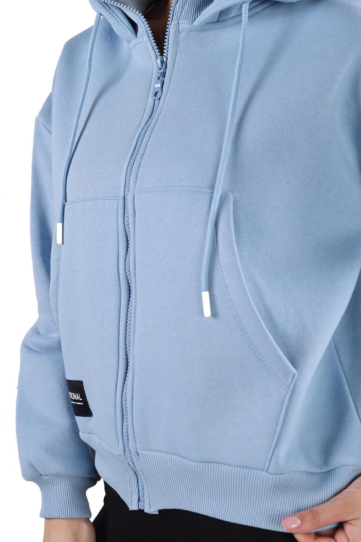 Mavi Fermuar Detay Sweat 9171M - 4