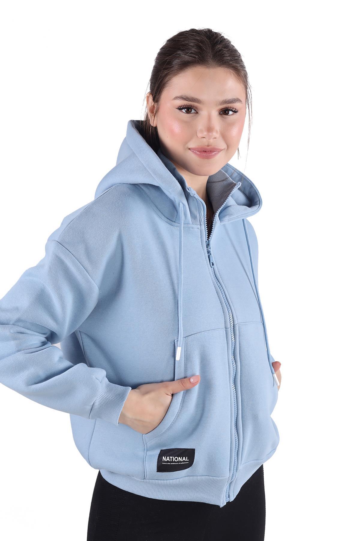 Mavi Fermuar Detay Sweat 9171M - 8