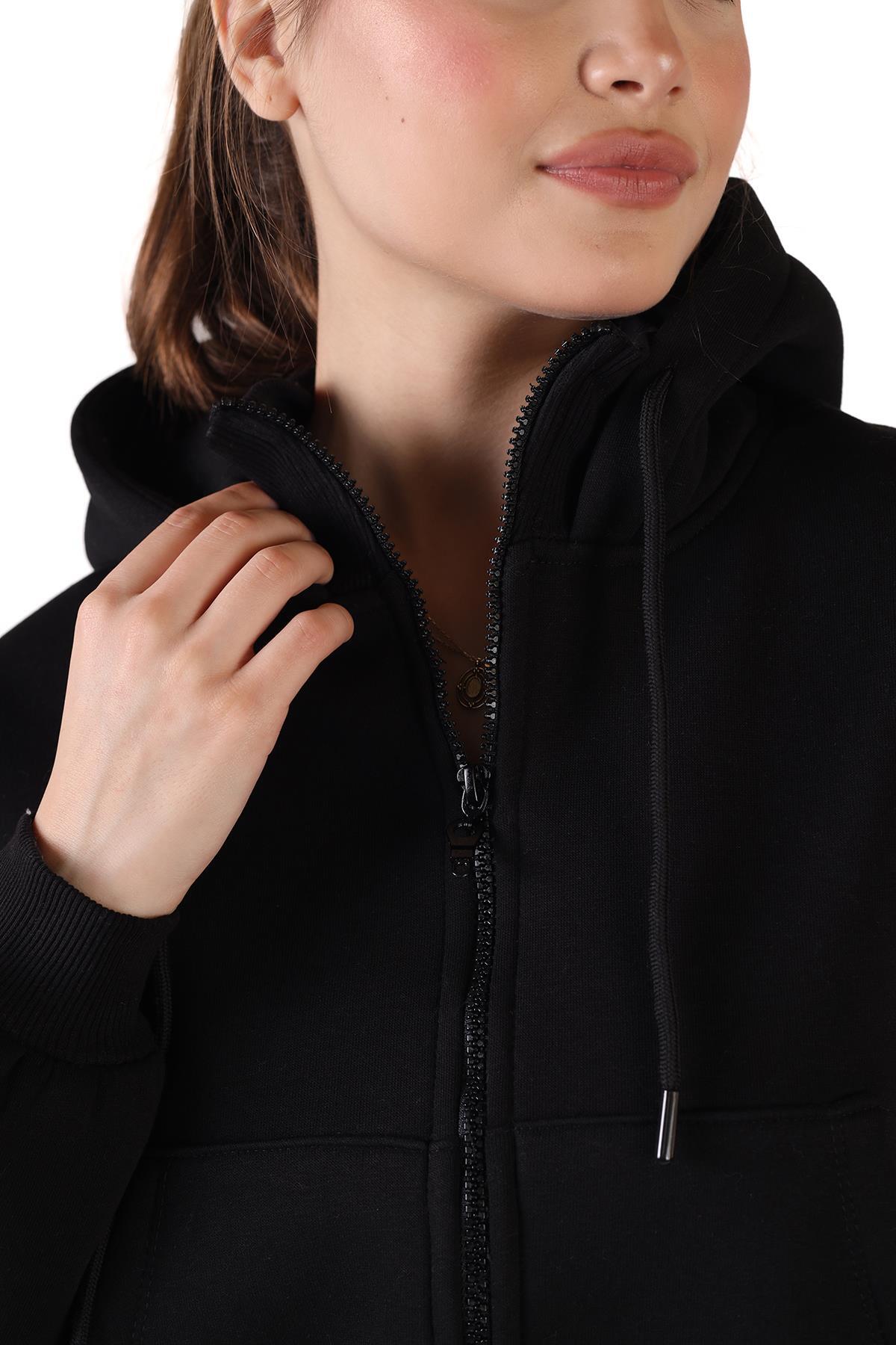 9171M Fermuar Detay Sweat Siyah - 6