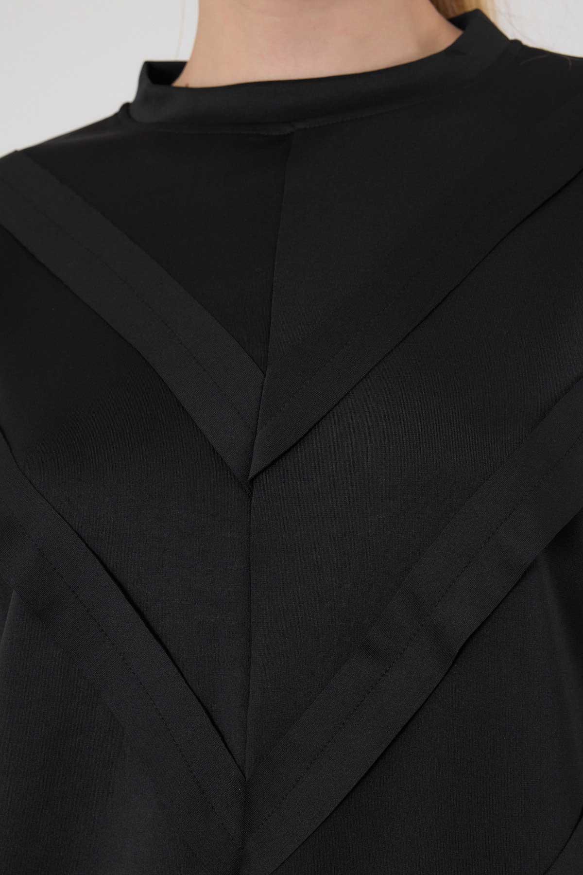 9180M Şerit Detay Sweat Siyah - RAYS