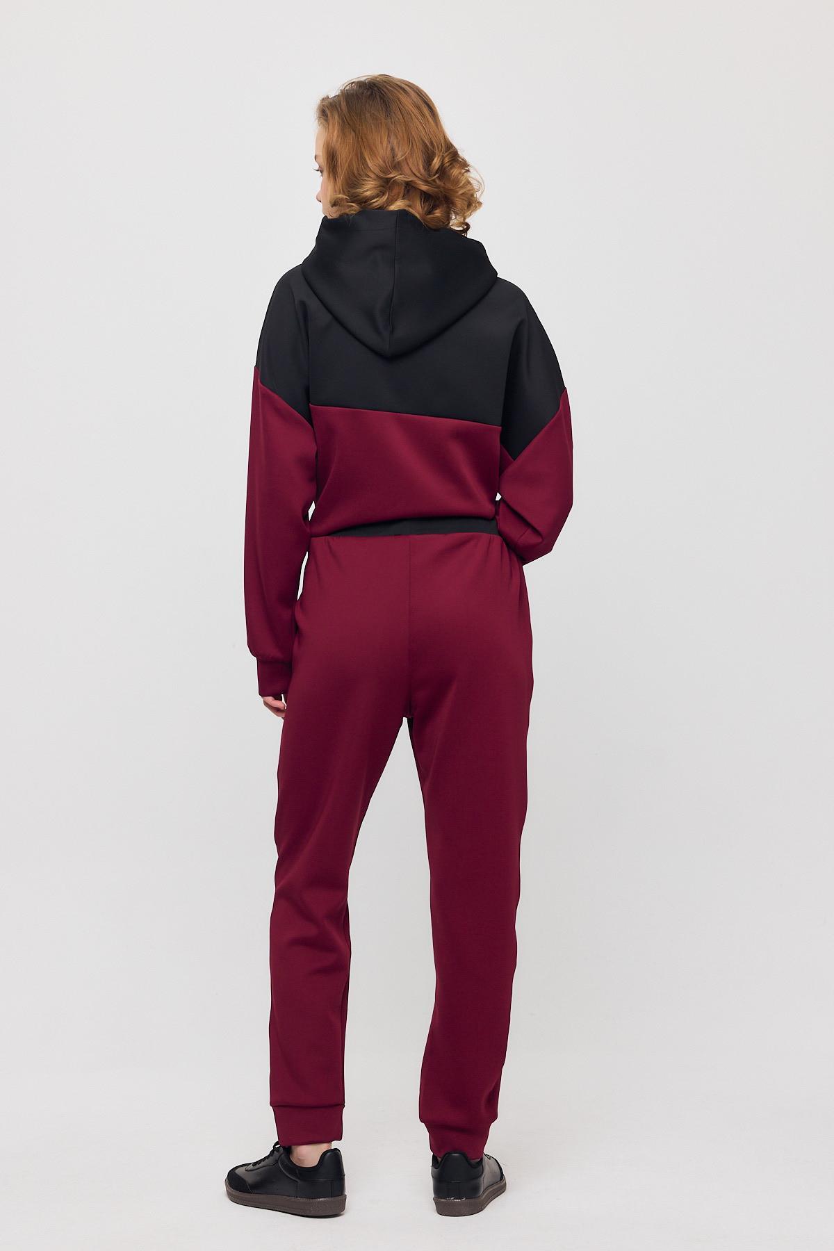 9183M Kanguru Cep Garnili Eşofman Takımı Bordo - 5