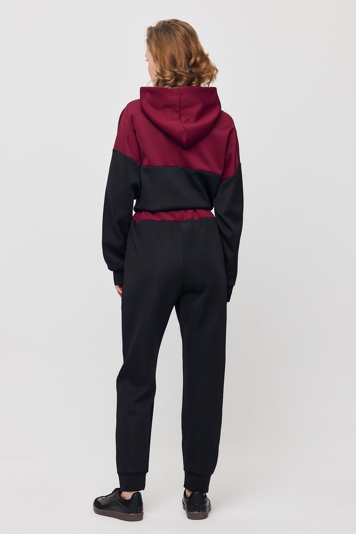 9183M Kanguru Cep Garnili Eşofman Takımı Siyah - 5