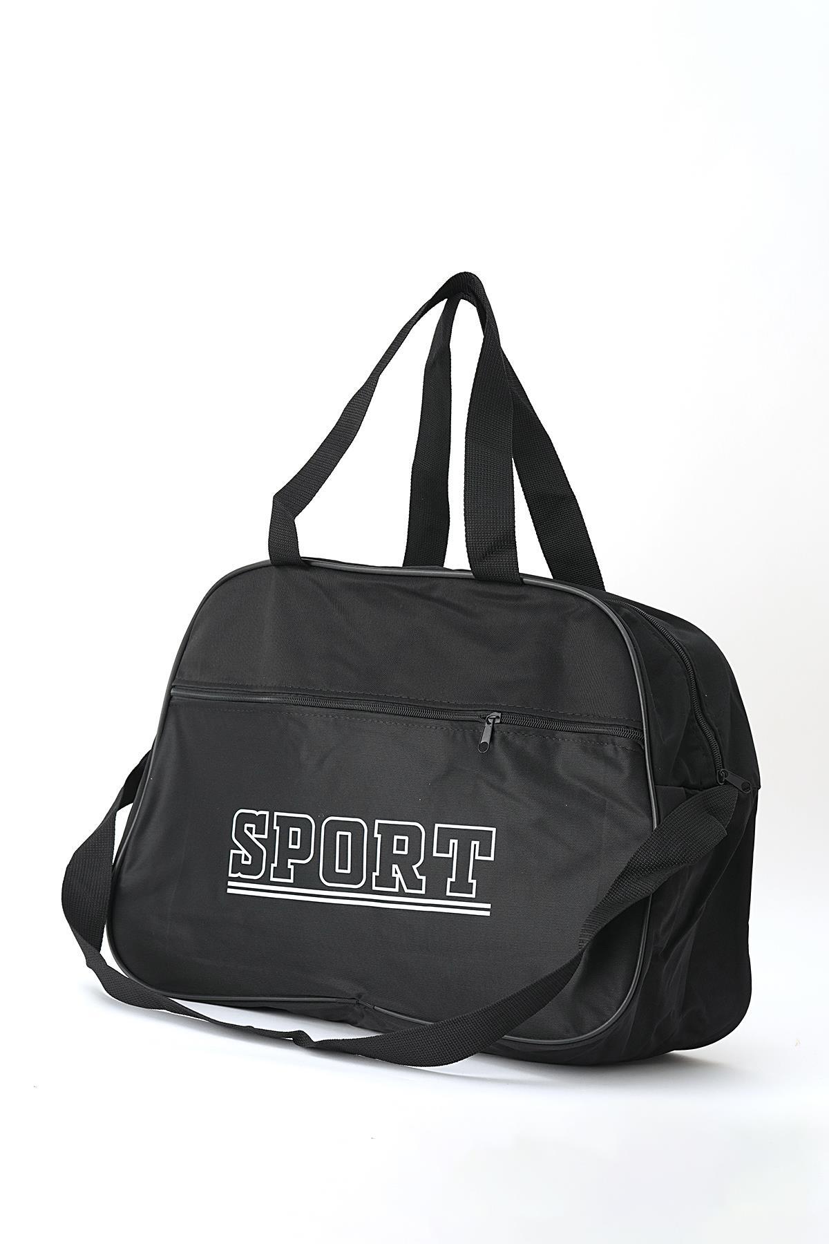Siyah Sport Baskılı Valiz Çanta 9199 - 2
