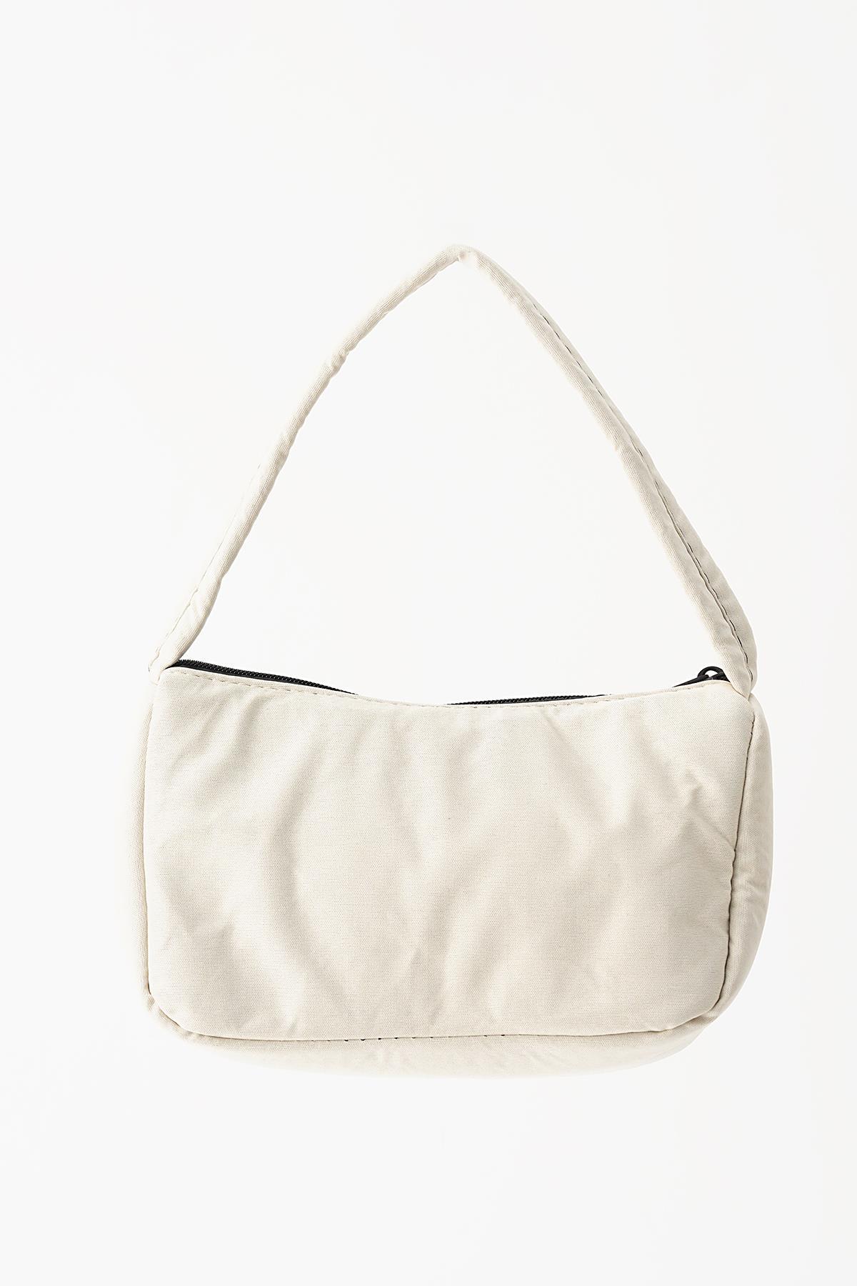 Krem Armalı Baget Çanta 9203 - 2