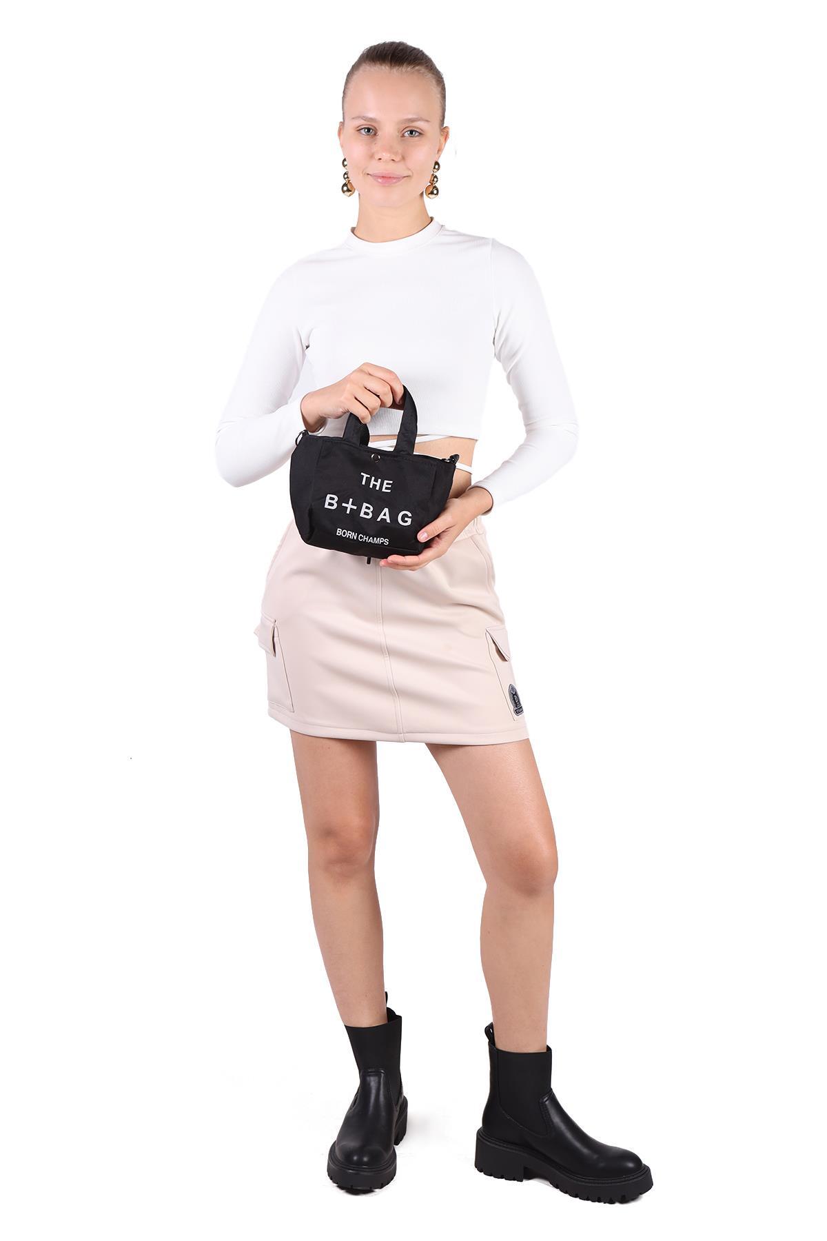 Siyah The B-Bag Mini Çanta 9204 - 5