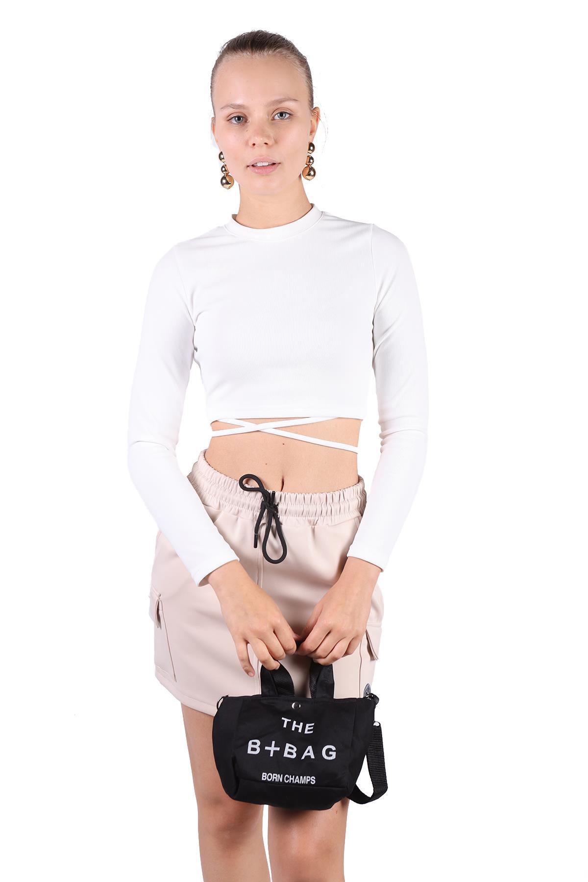 Siyah The B-Bag Mini Çanta 9204 - 7