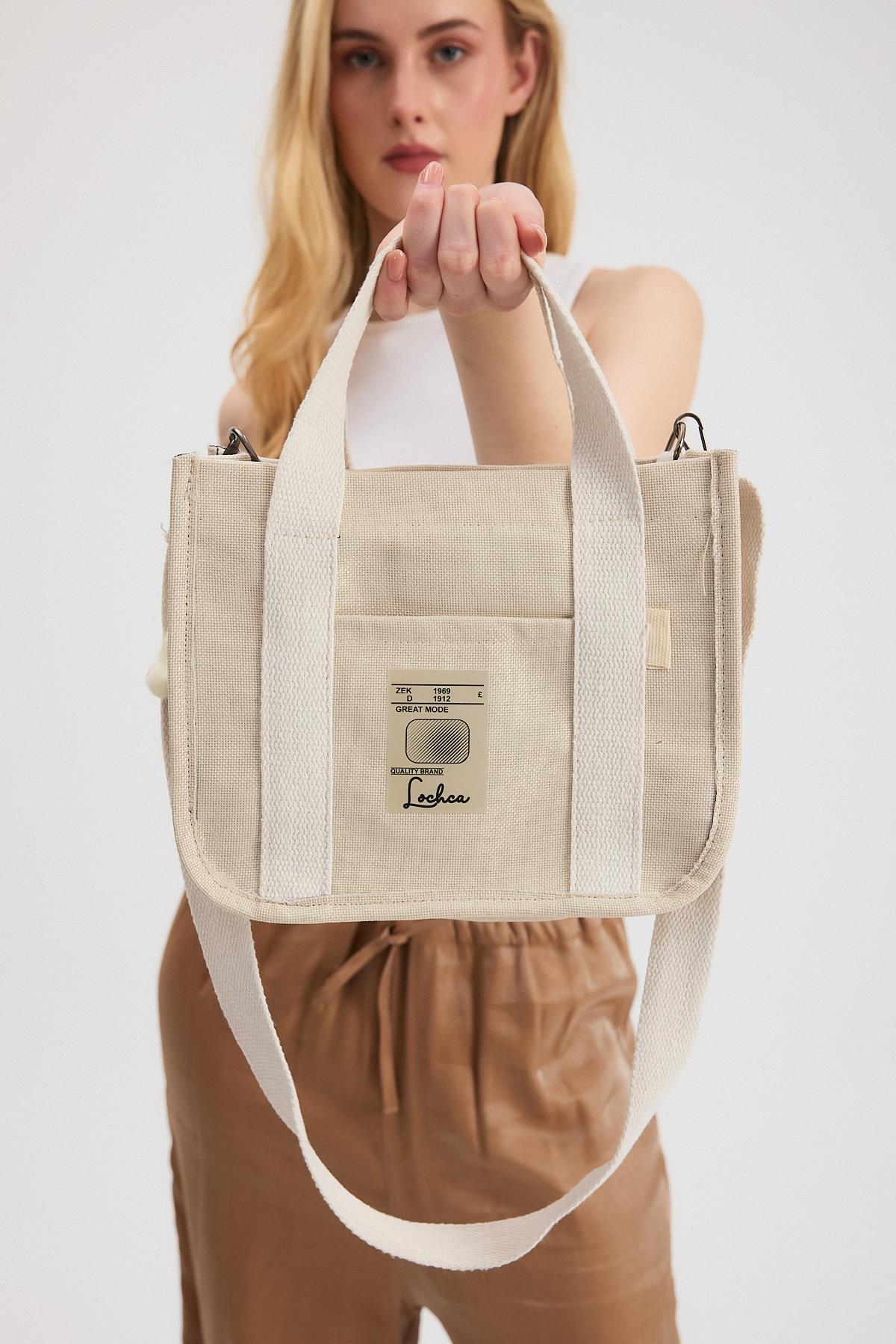 9206 Ayıcık Detay Çanta Krem - 2