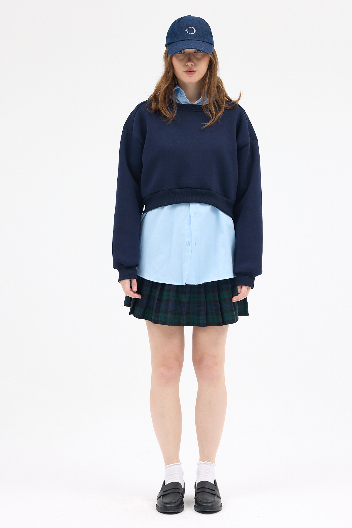 Laci Kadın Crop Bisiklet Yaka Sweatshirt 9210M - 3