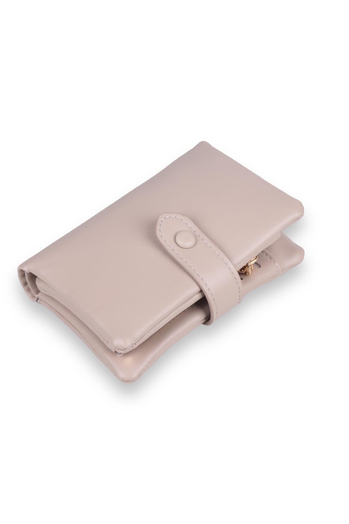 Krem Çıtçıtlı Cüzdan 9212 - 2