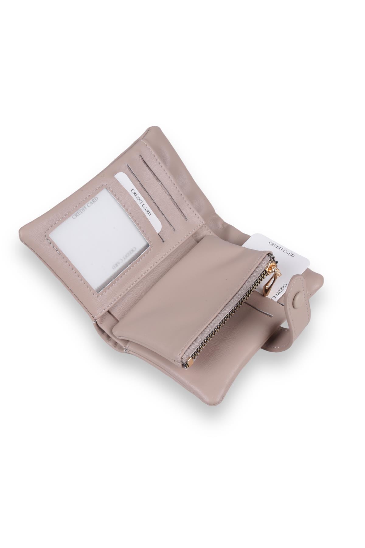 Krem Çıtçıtlı Cüzdan 9212 - 4