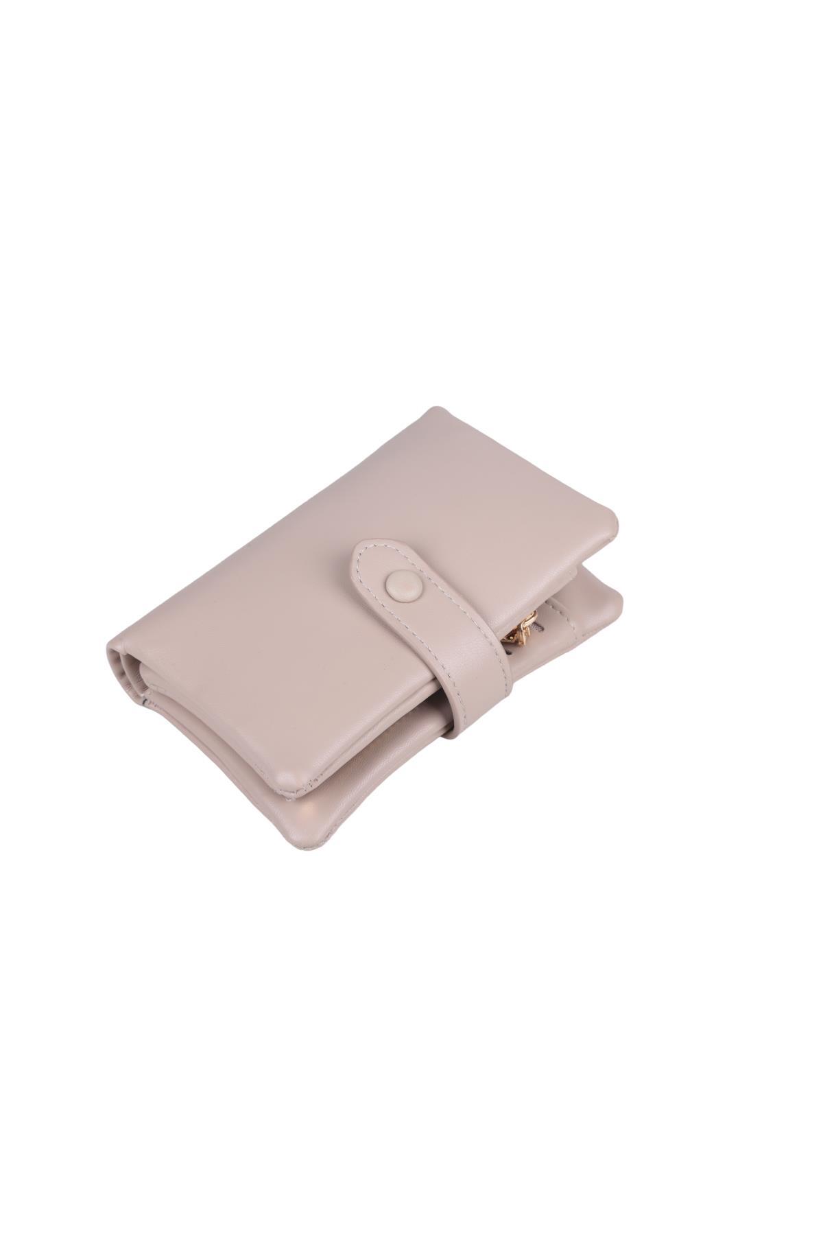 Krem Çıtçıtlı Cüzdan 9212 - 7