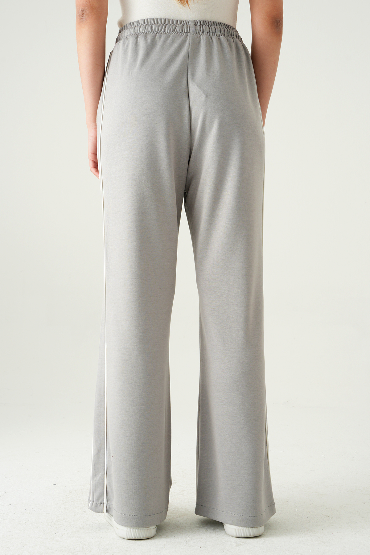 Gri Palazzo Çizgili Eşofman 9212M - 5