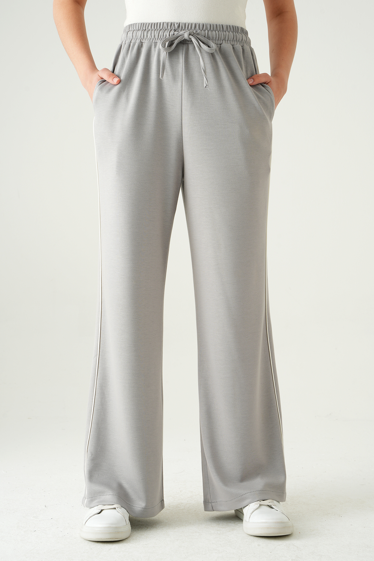 Gri Palazzo Çizgili Eşofman 9212M - RAYS