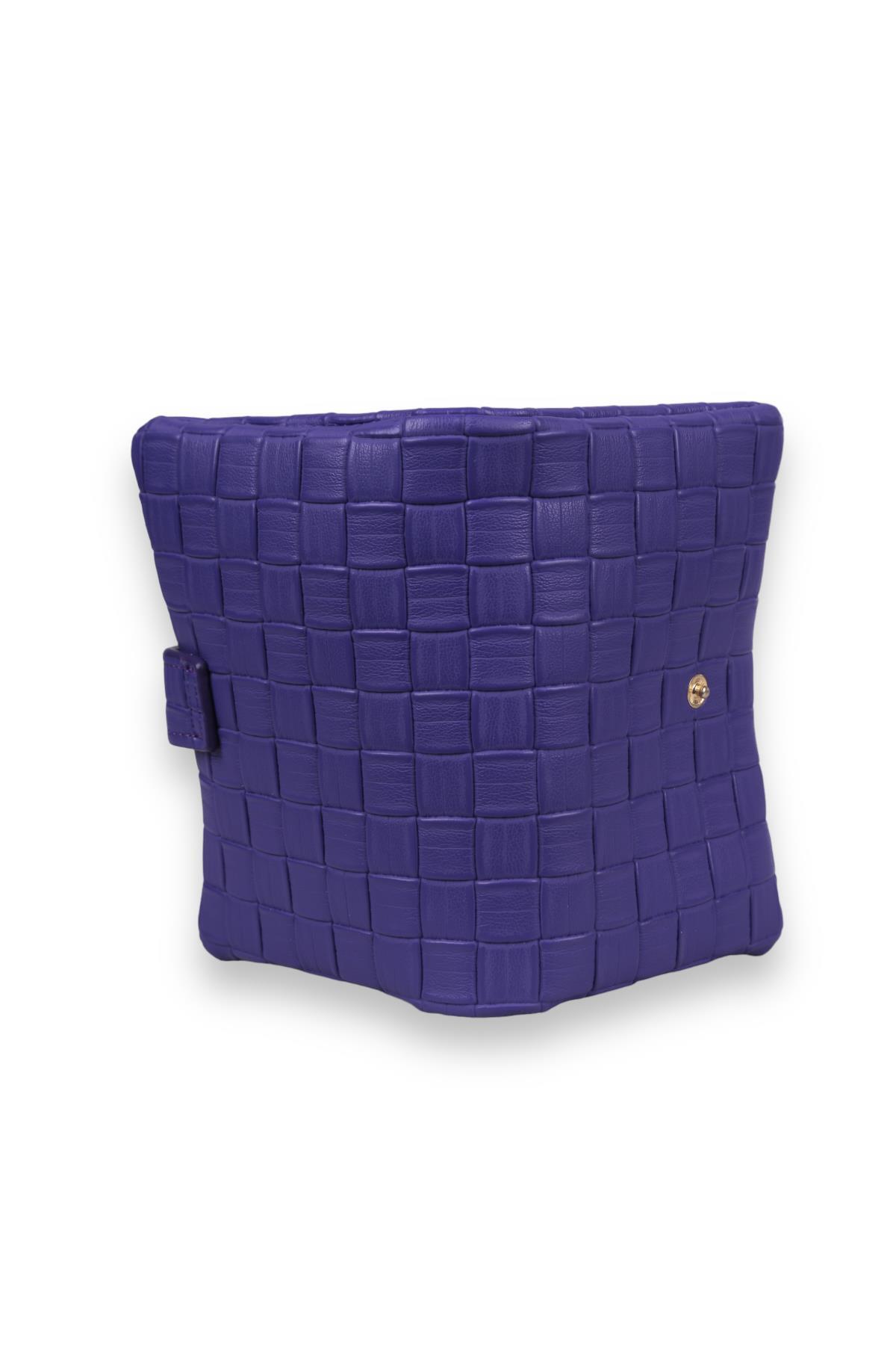 Mor Örgü Desen Dilli Cüzdan 9213 - 4