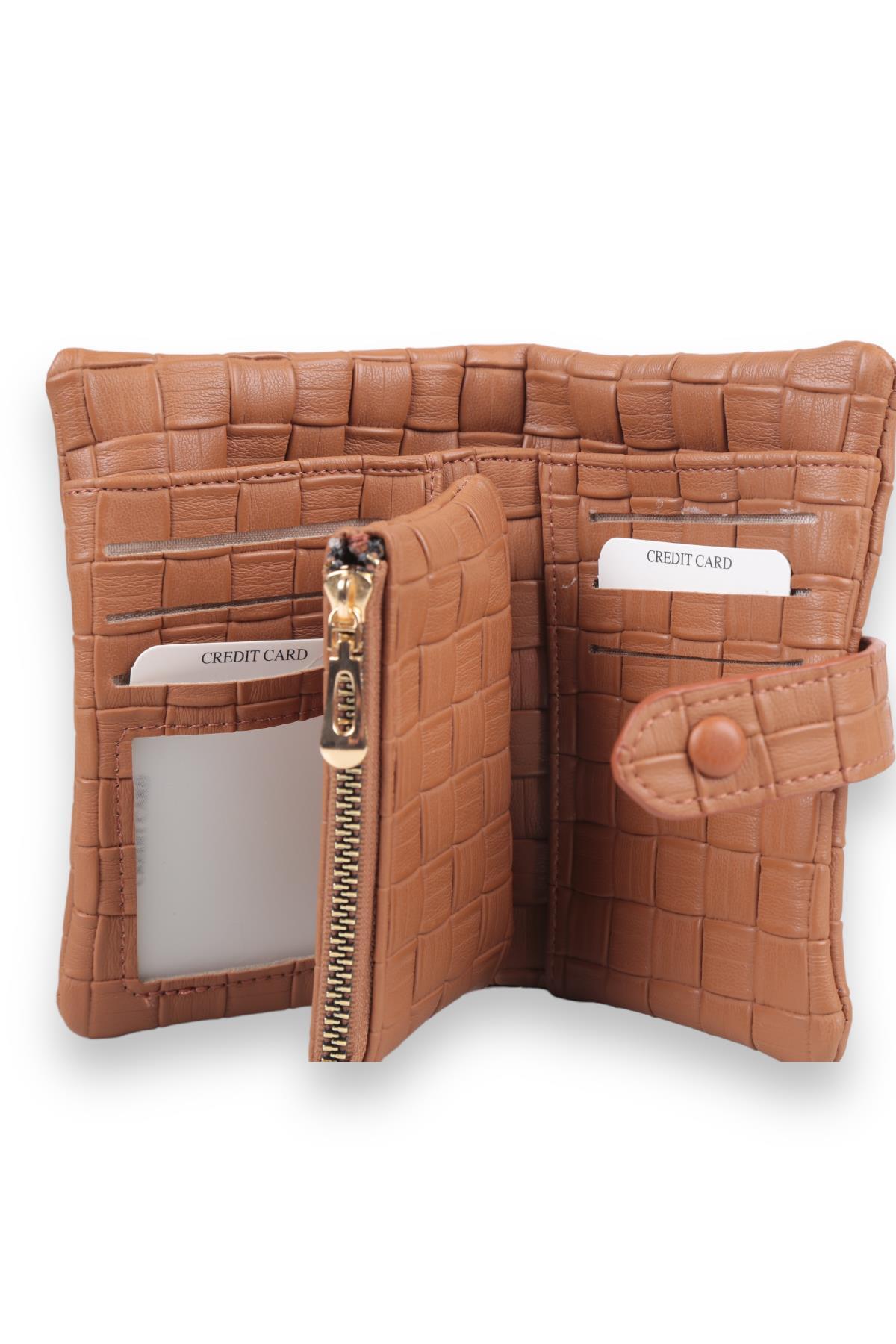 Taba Örgü Desen Dilli Cüzdan 9213 - 4
