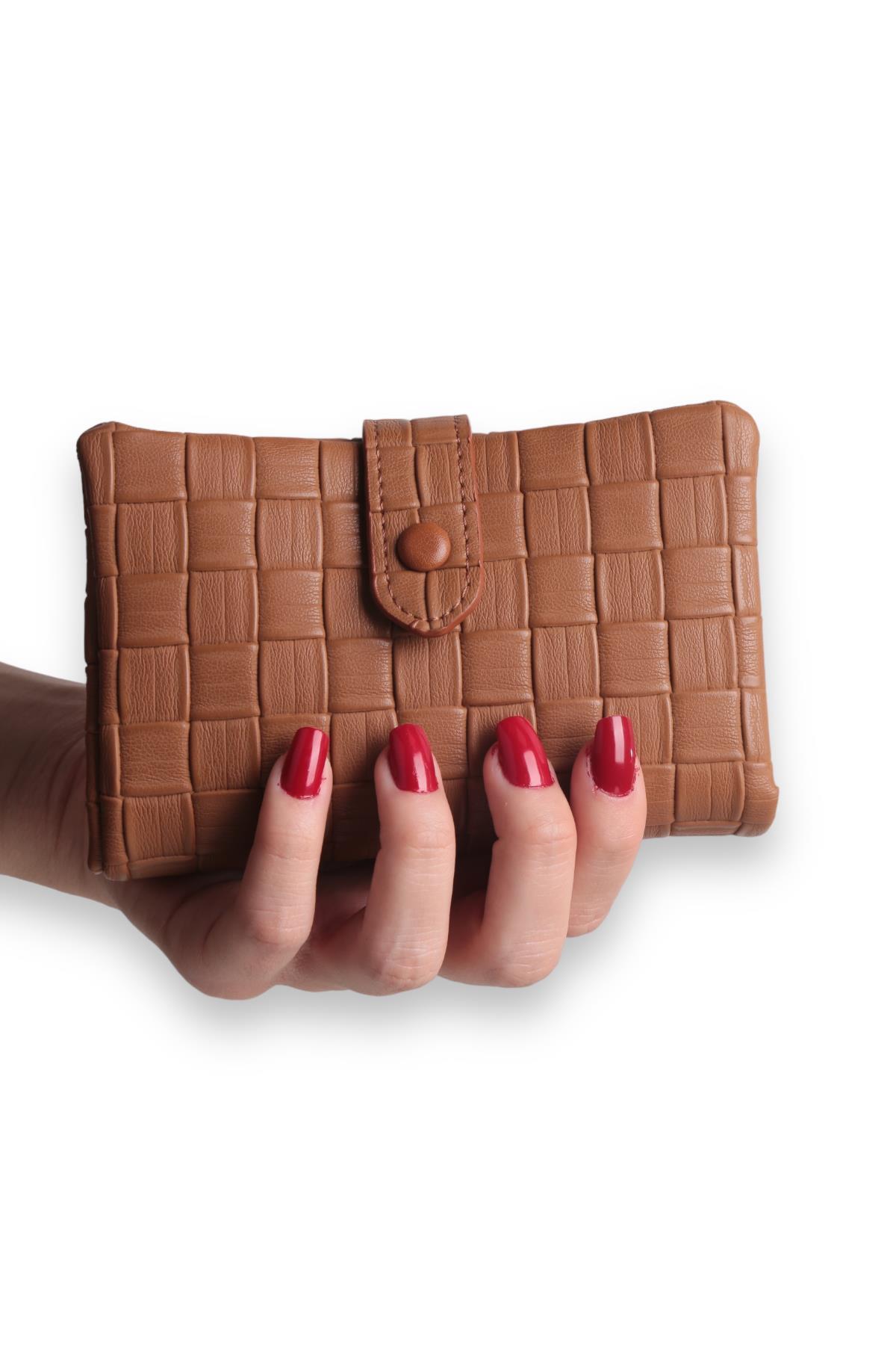 Taba Örgü Desen Dilli Cüzdan 9213 - 6