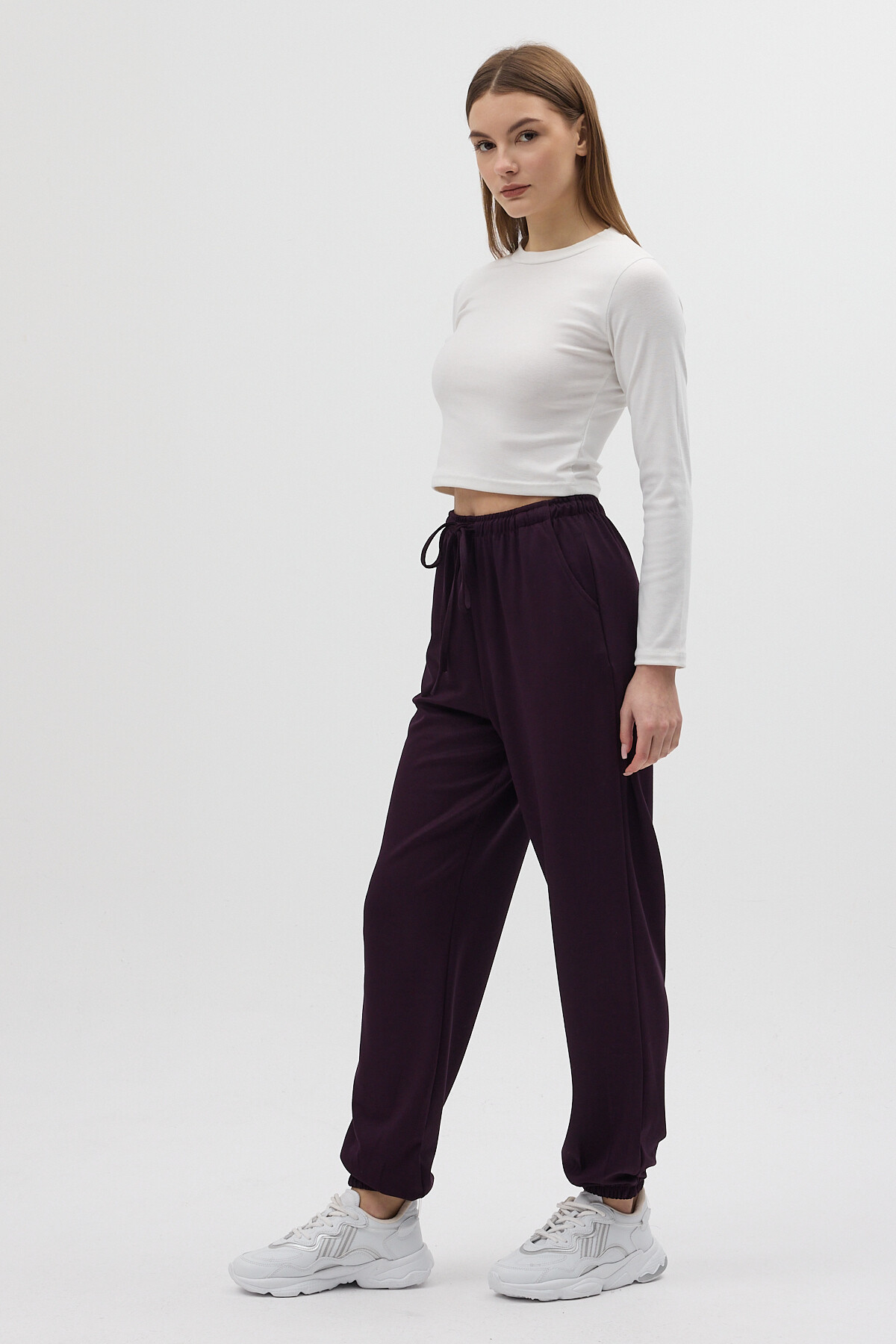 9213M Paça Lastik Eşofman Mürdüm - RAYS