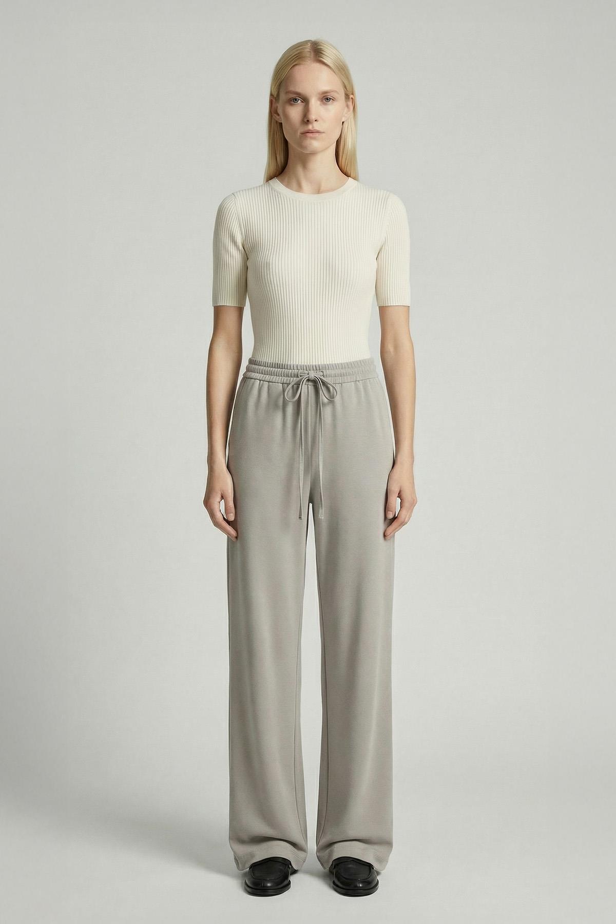 9214M Oysho Palazzo Eşofman Koyu Gri 