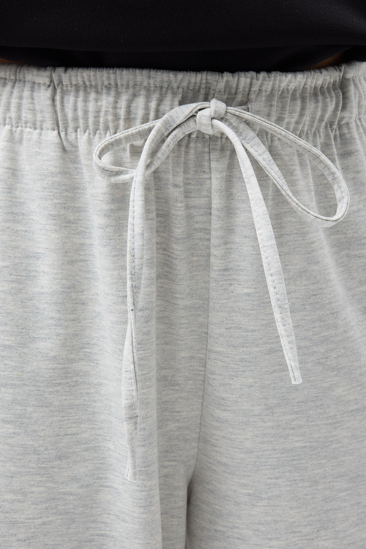 Gri Bel Lastikli Geniş Paça Kadın Eşofman Altı 9214M - 4