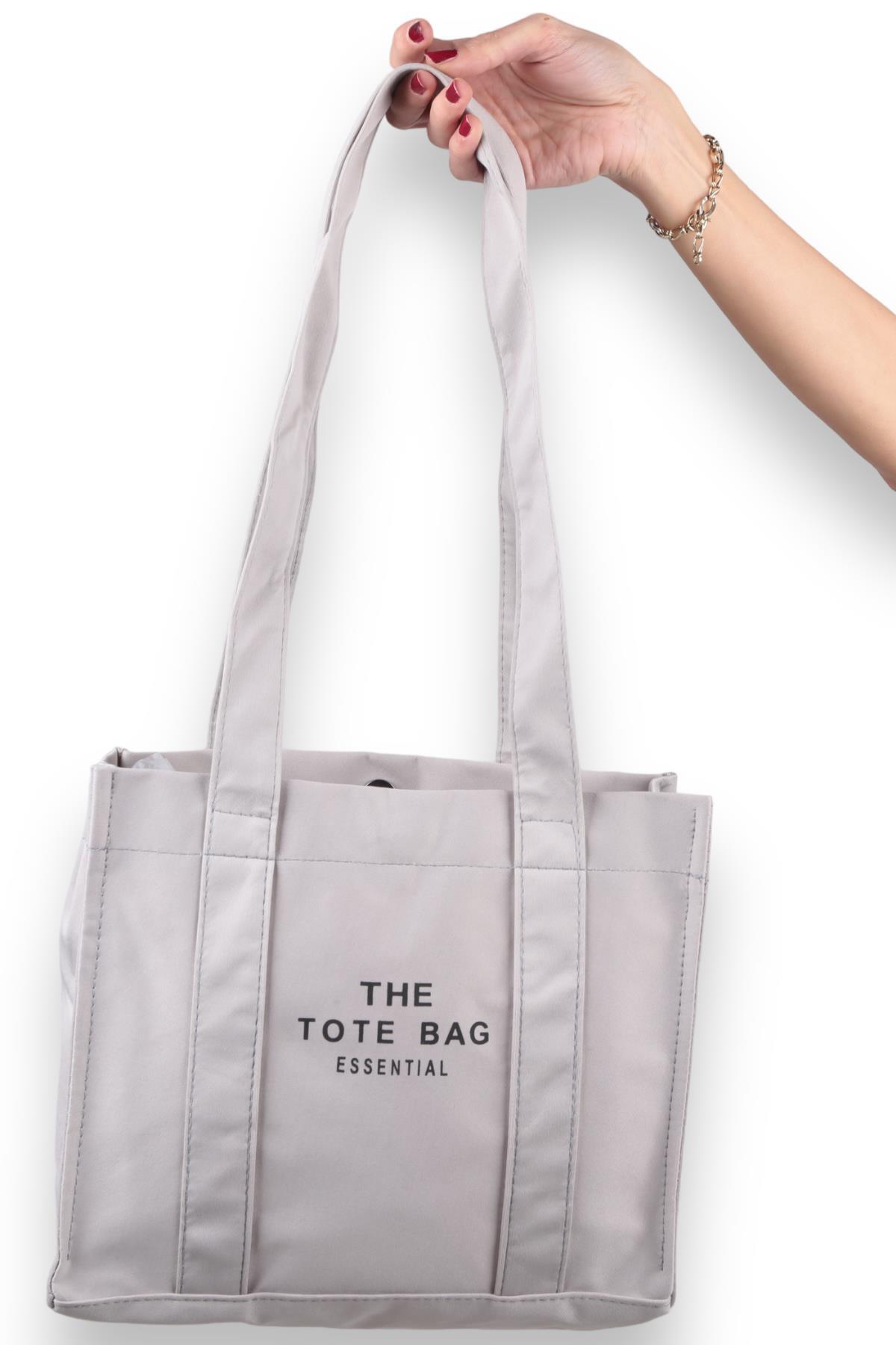 9219 Tote Bag Omuz Çantası Gri 