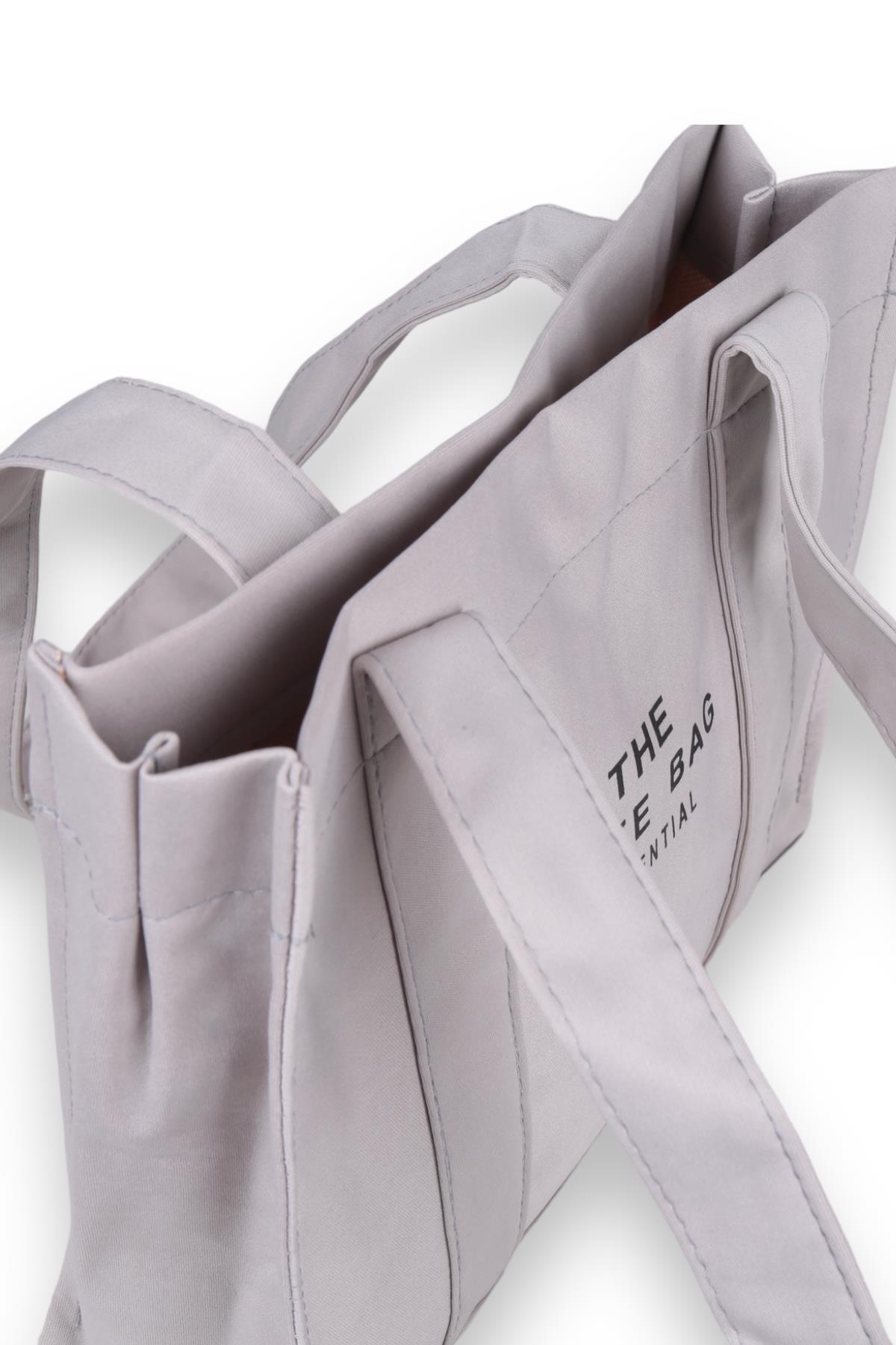 9219 Tote Bag Omuz Çantası Gri - 3