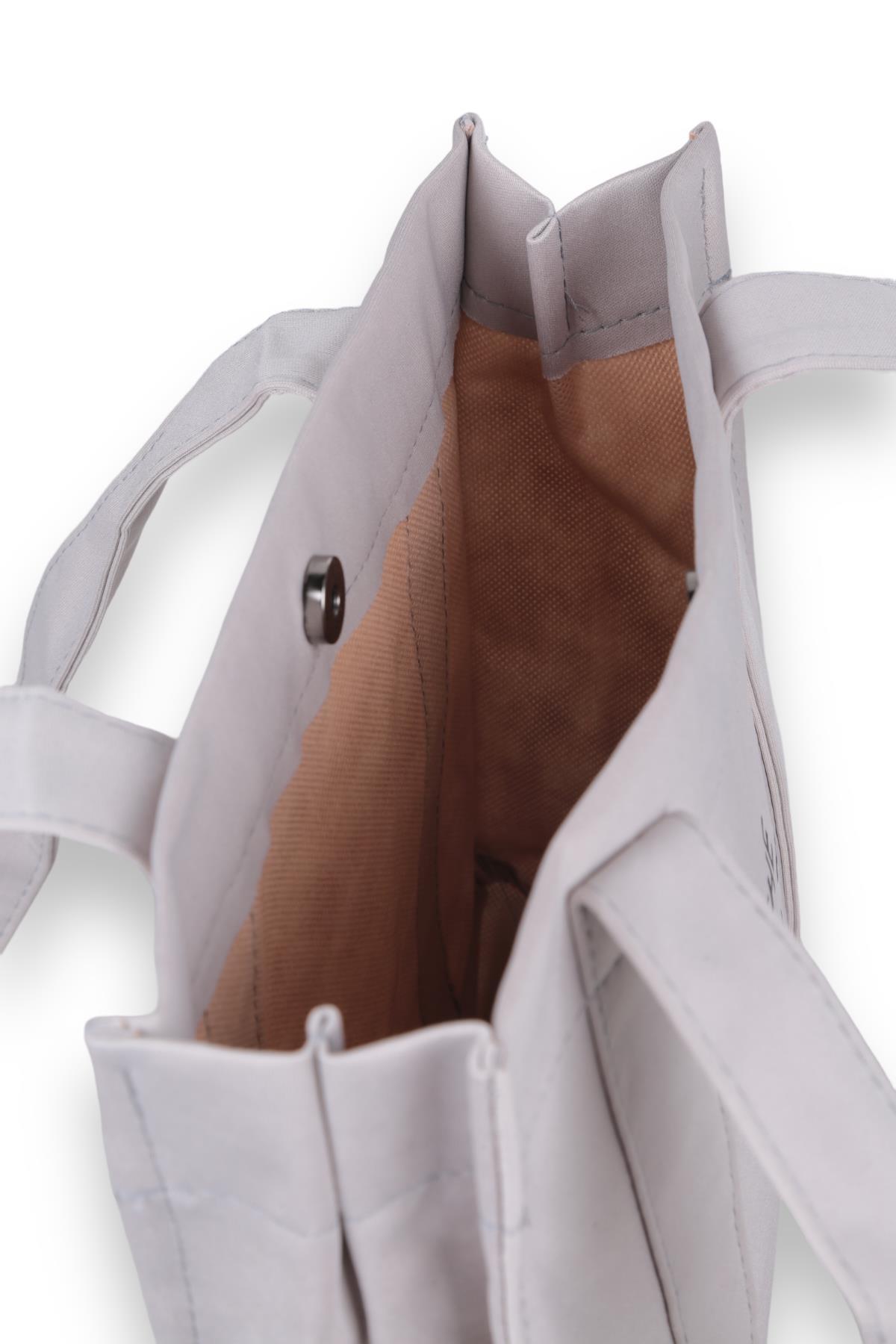 9219 Tote Bag Omuz Çantası Gri - 5