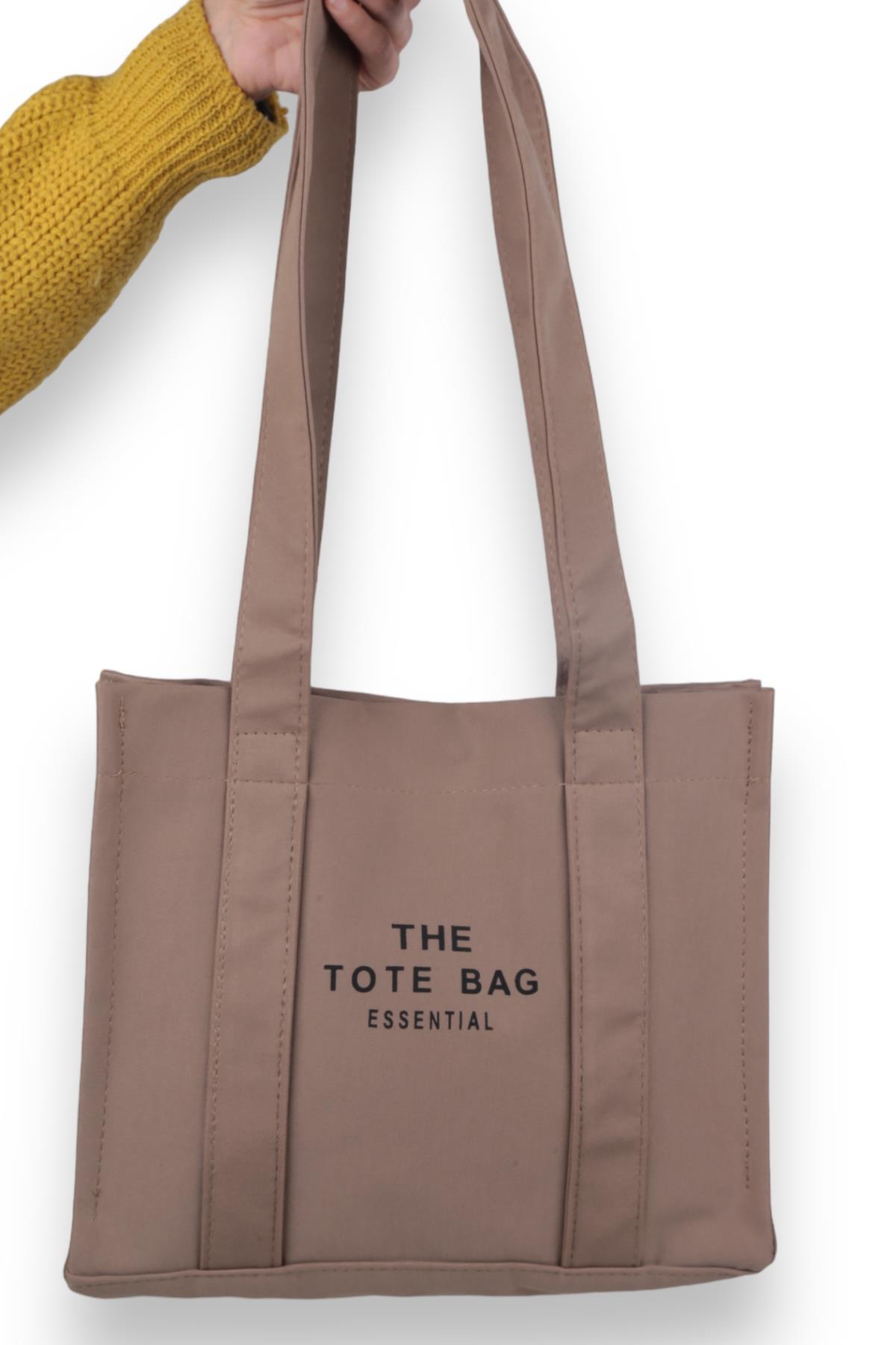 9219 Tote Bag Omuz Çantası Vizon - 4