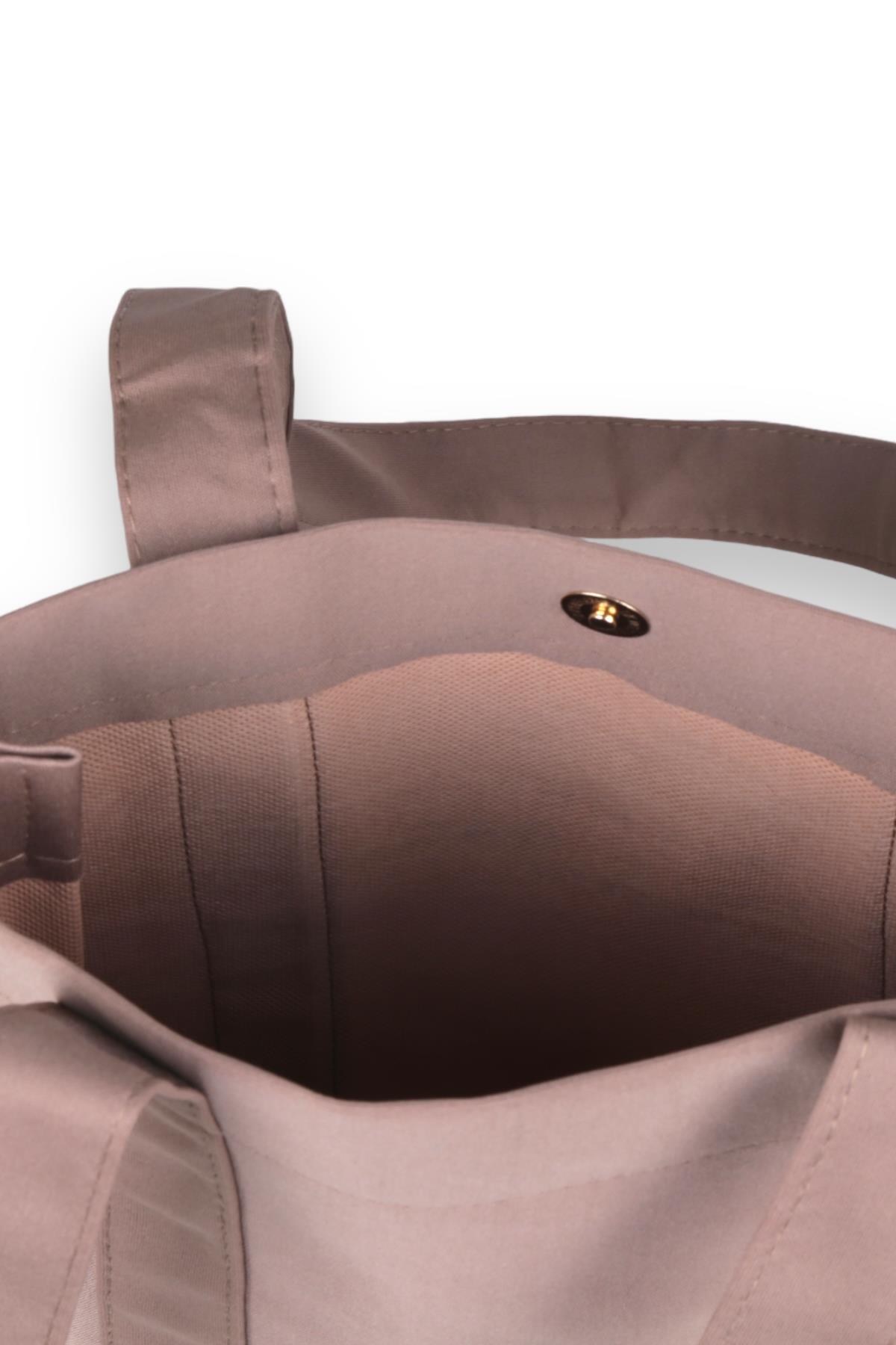 9219 Tote Bag Omuz Çantası Vizon - 5