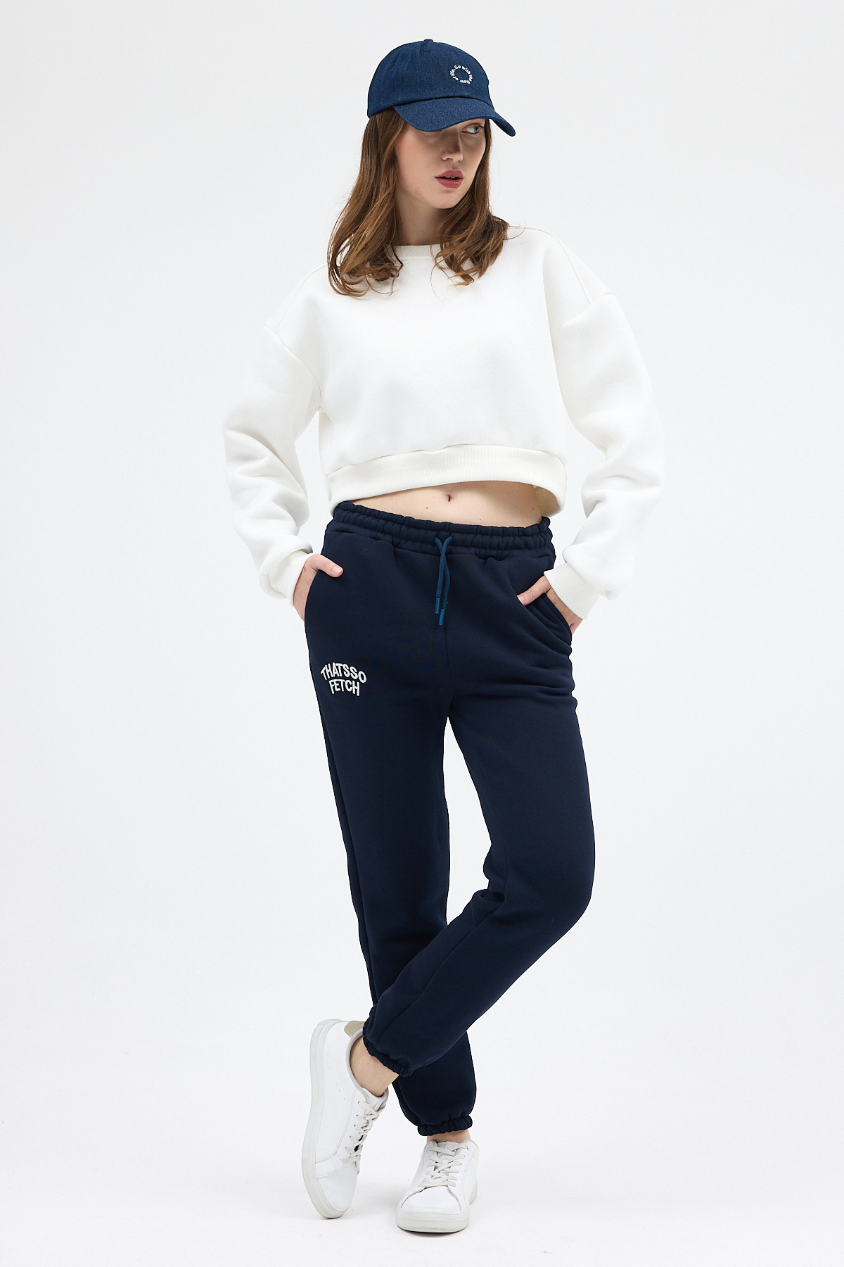 Laci Yazı Nakışlı Kadın Jogger Eşofman Altı 9219M - 6