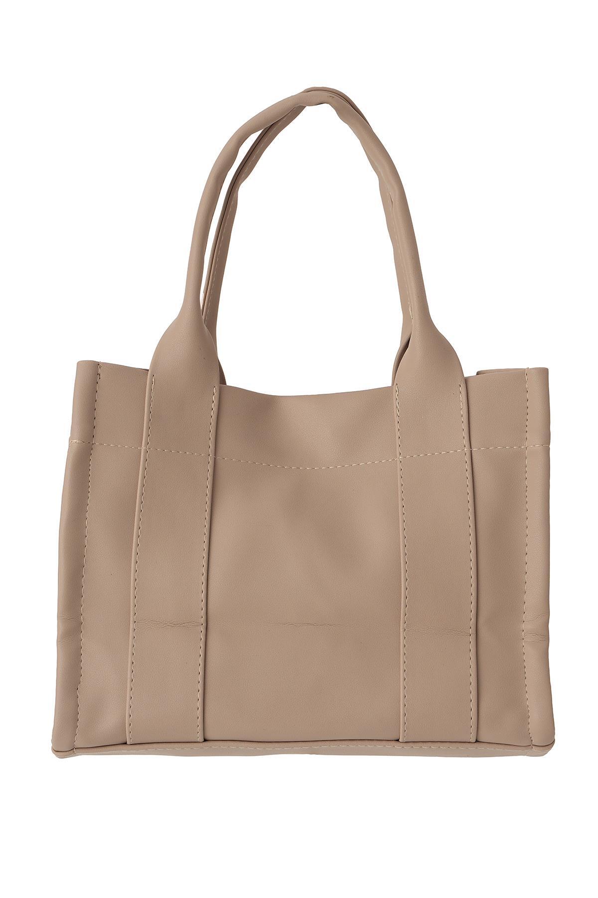 Bej Şerit Detay Çanta 9220 - 3