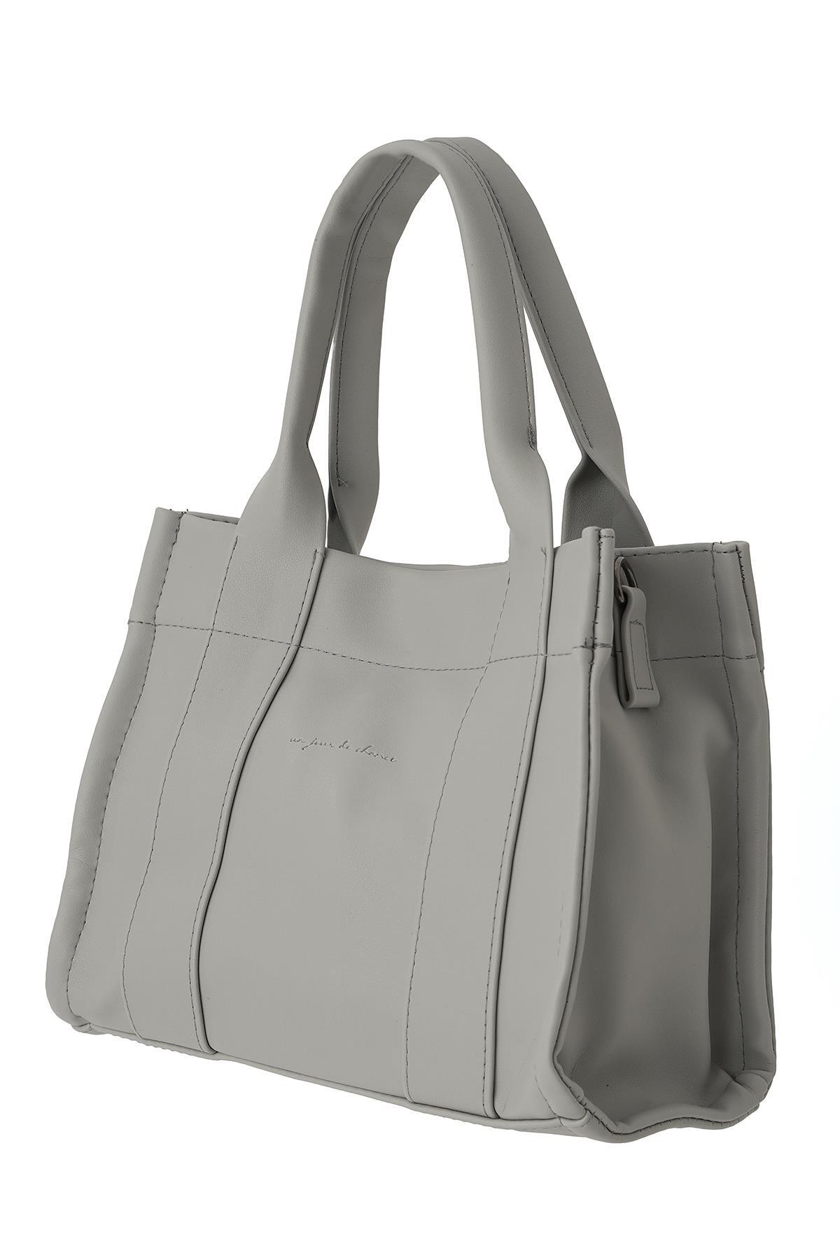 Gri Şerit Detay Çanta 9220 - 2