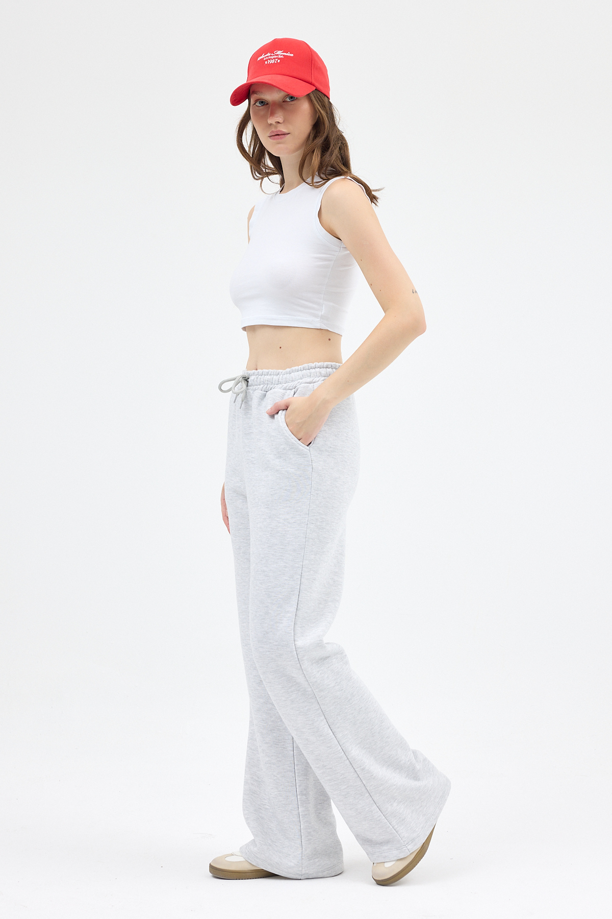 Karmelanj Geniş Paça Kadın Eşofman Altı 9220M - 7