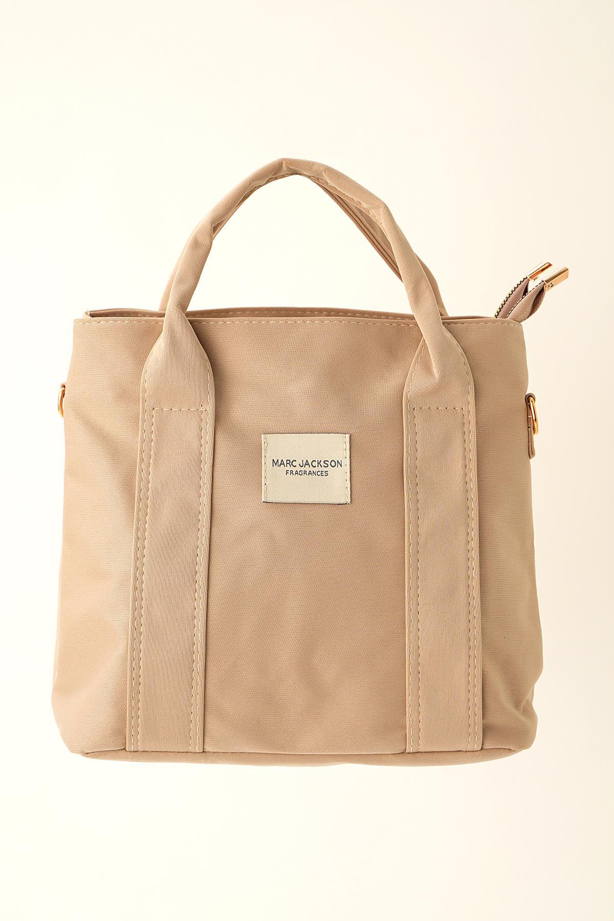 9223 Ön Arma Detay Omuz Çantası Bej - 4