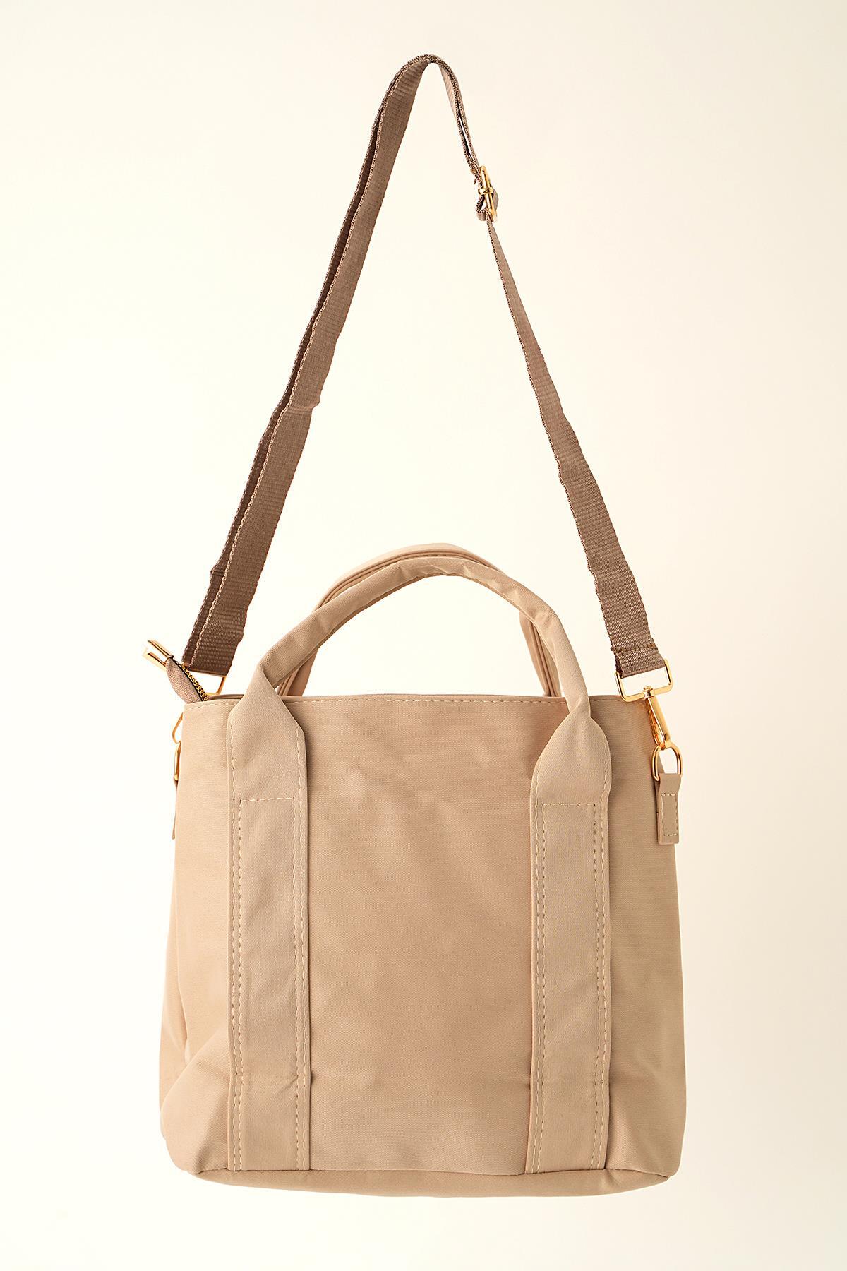 Bej Ön Arma Detay Omuz Çantası 9223 - 3