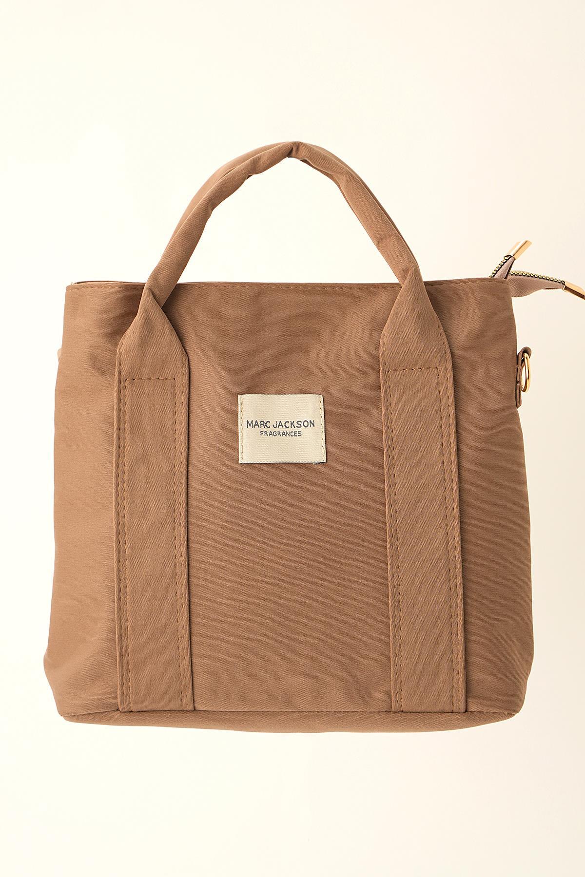 9223 Ön Arma Detay Omuz Çantası Vizon - 3