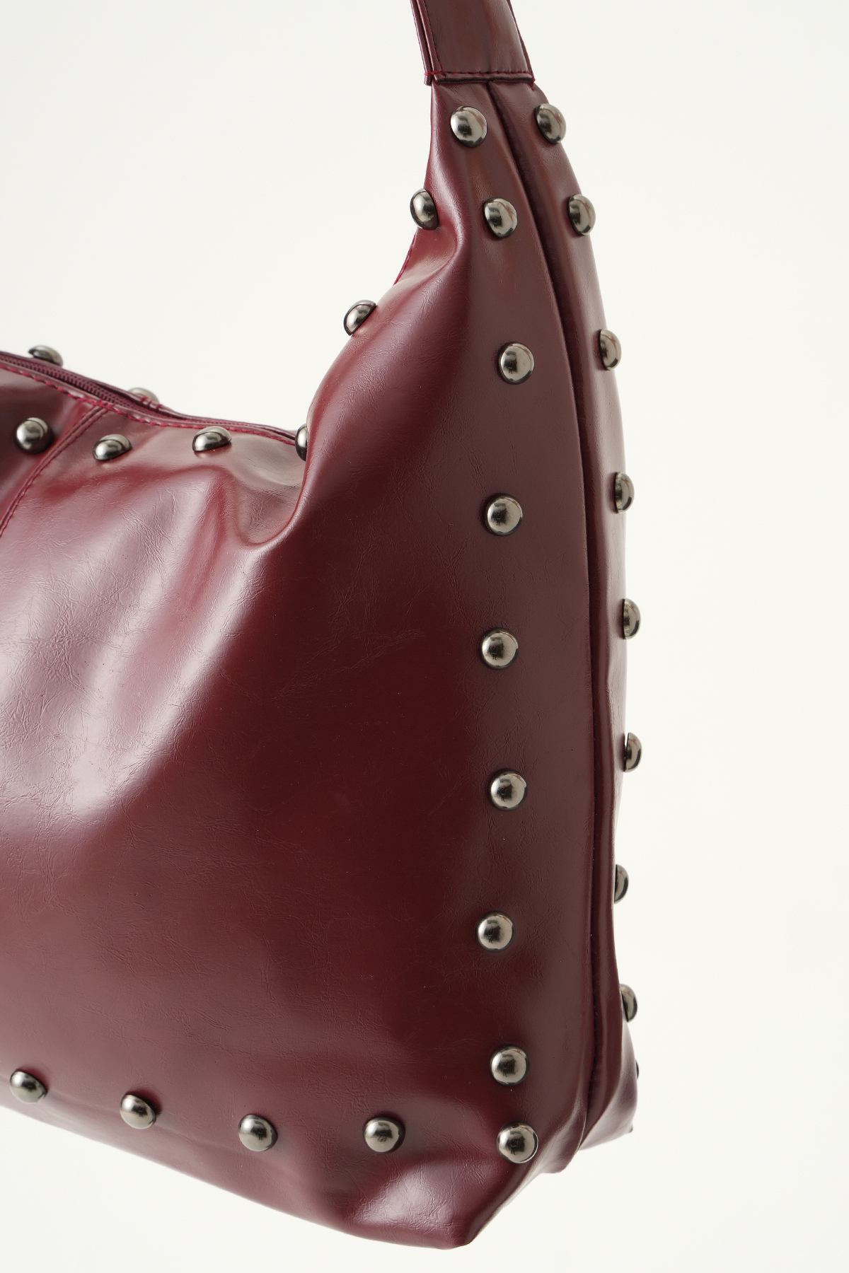 Bordo Zımbalı Omuz Çantası 9225 - 4