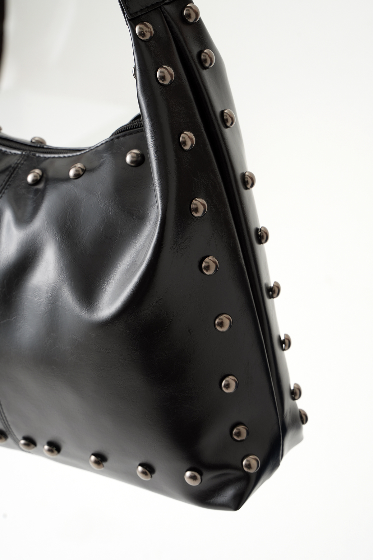 Siyah Zımbalı Omuz Çantası 9225 - 4